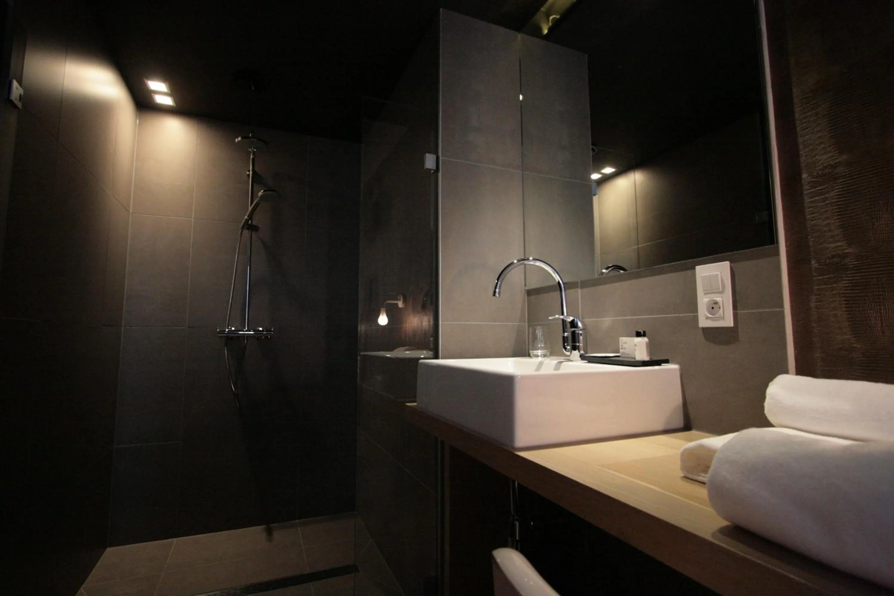 Shower in Amosa Liège City Centre Hotel