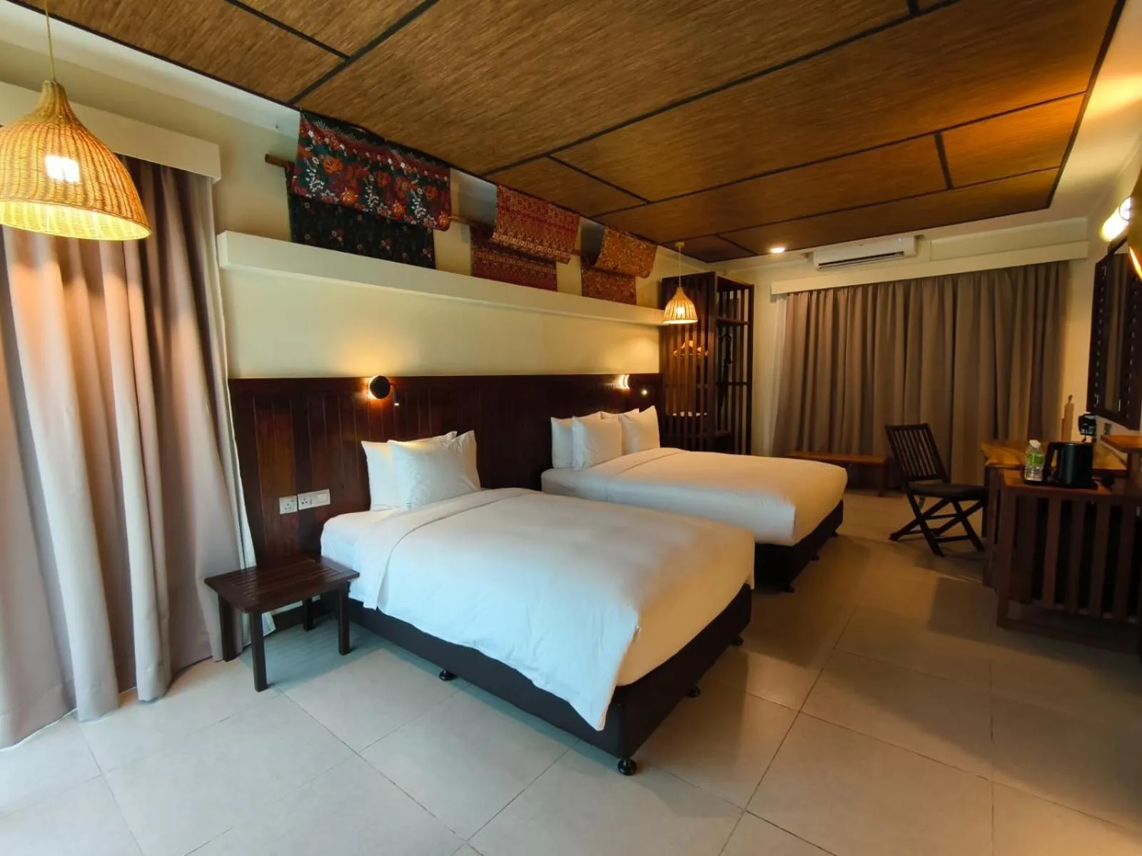 Bed in Borneo Beach & Mangrove Resort