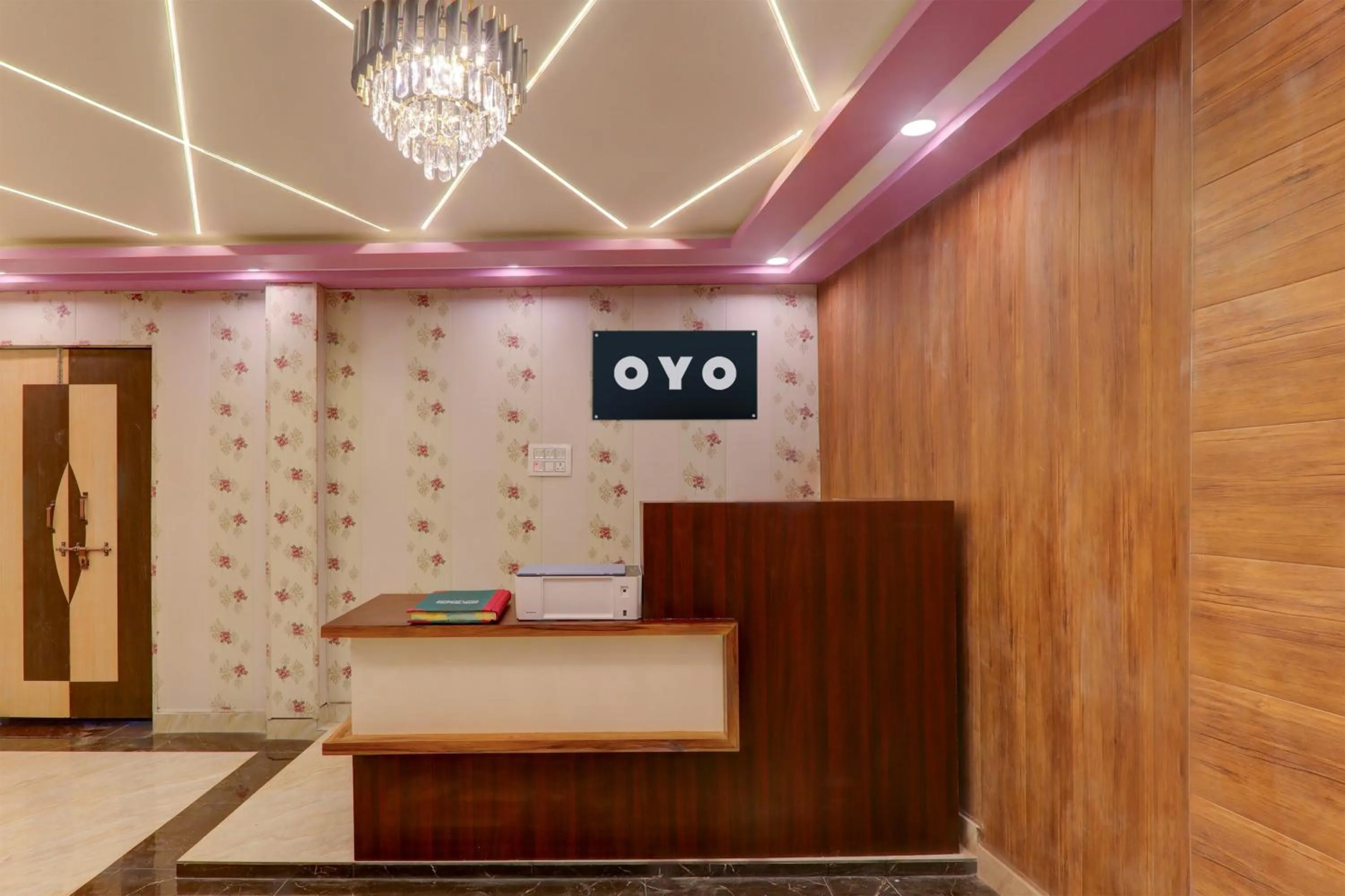 Lobby or reception in Hotel O Krishna guest house and restaurant