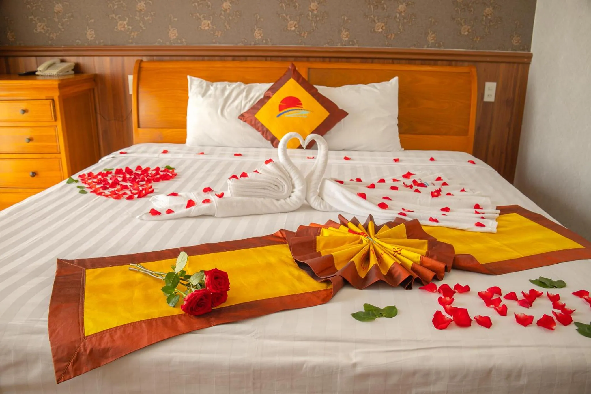 Decorative detail, Bed in Sun Viet Resort Phu Quoc