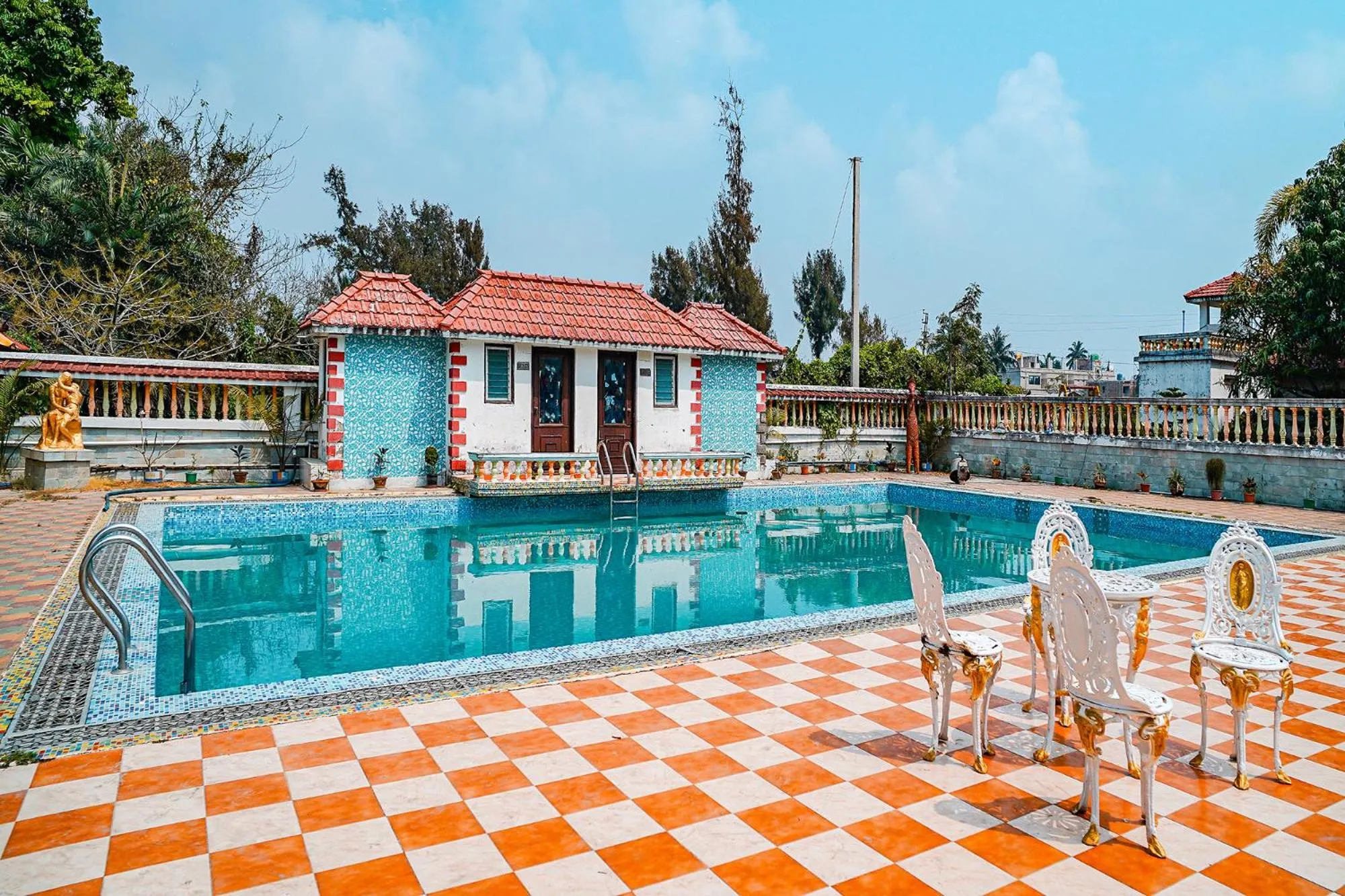 Swimming pool in FabHotel Prime Indeedcare Resort - 500m from Bakkhali Sea Beach