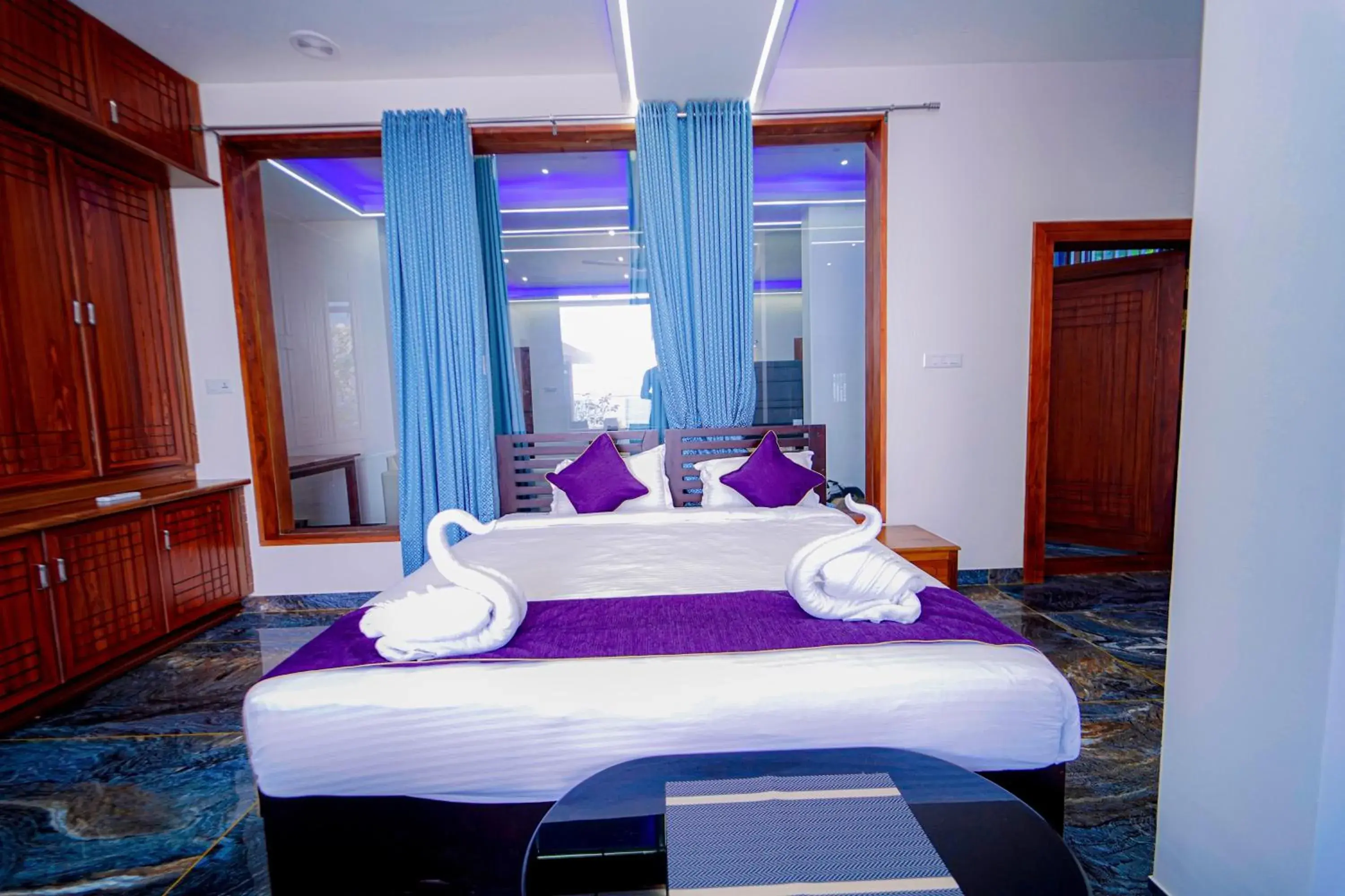 Bed in Skylar Seaview Beach Resort & Ayurveda Varkala Bed in Skylar Seaview Beach Resort & Ayurveda Varkala