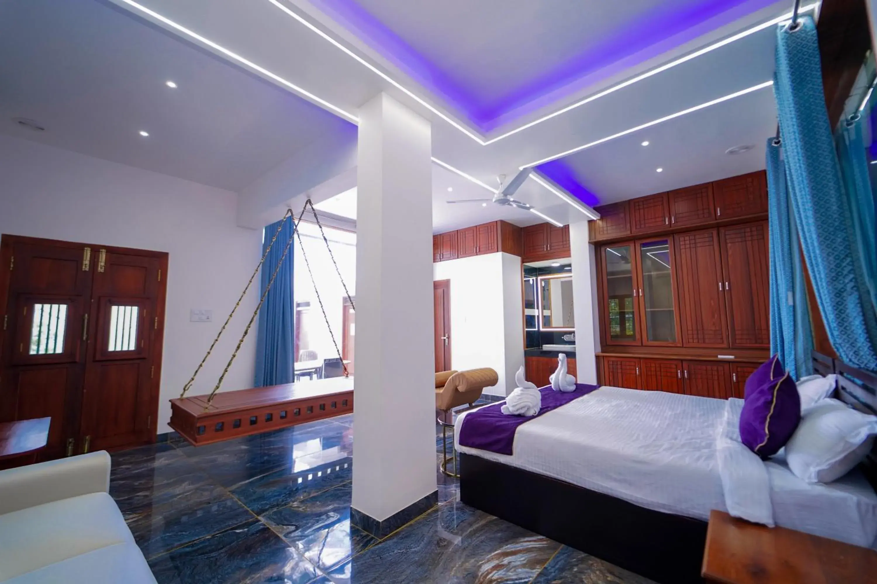 Bed in Skylar Seaview Beach Resort & Ayurveda Varkala Bed in Skylar Seaview Beach Resort & Ayurveda Varkala