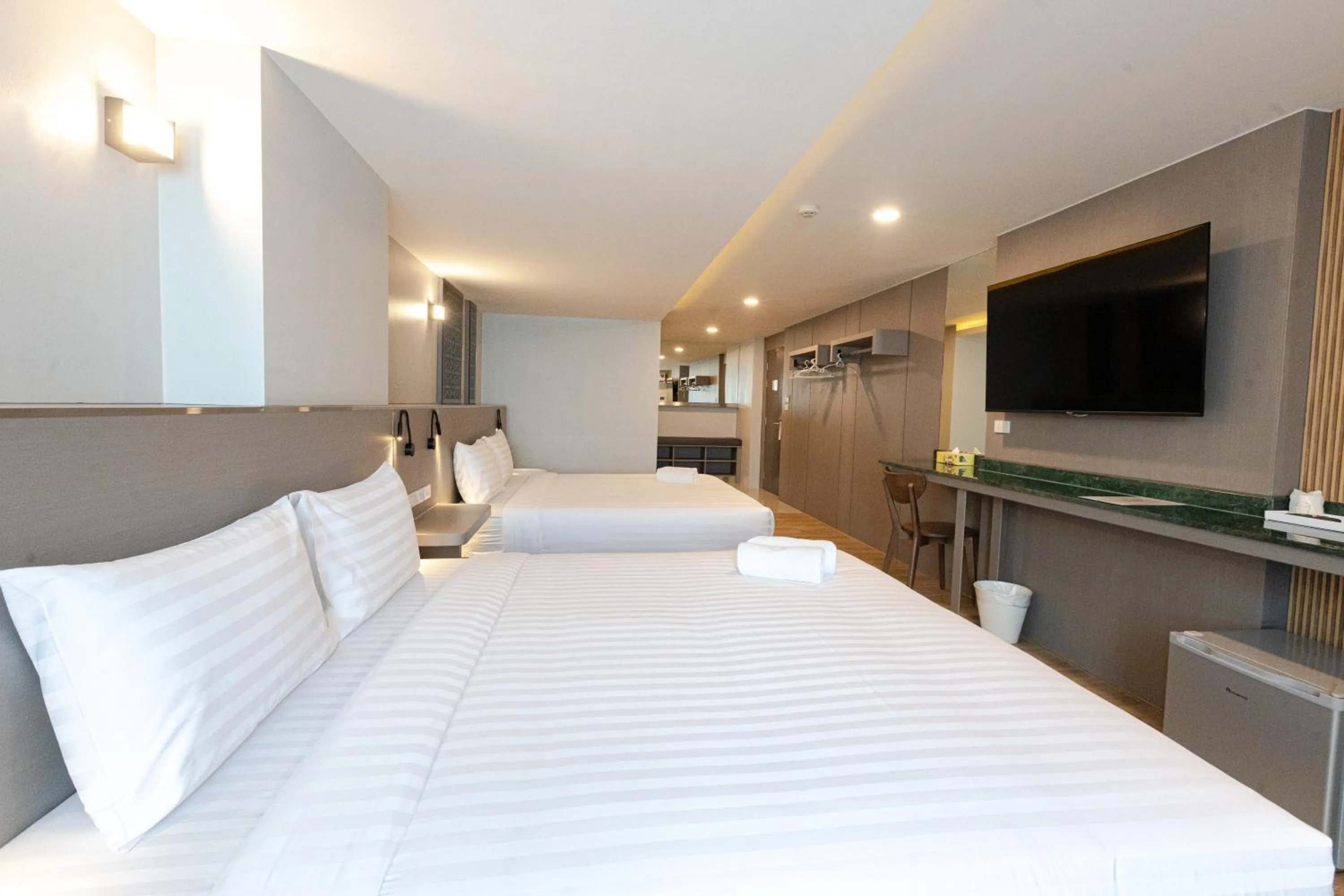 Bed in วัน บัดเจท ตาก แม่สอด One Budget Hotel Tak Maesot