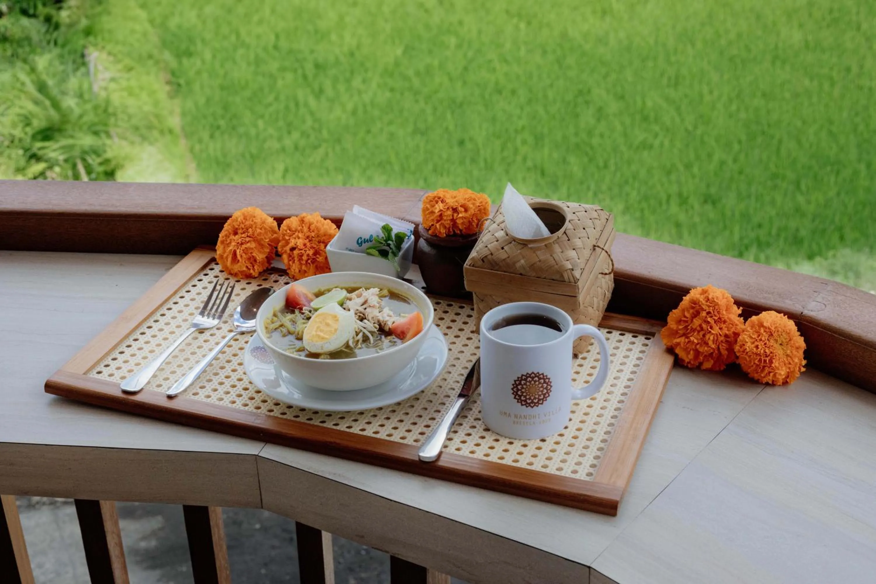 Food and drinks in Uma Nandhi Villa Ubud