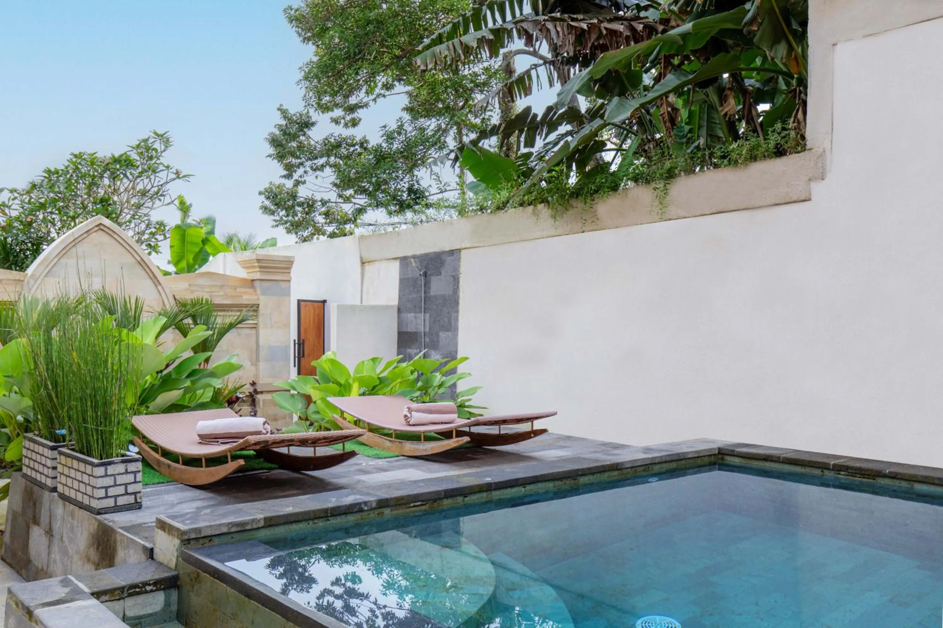 Pool view in Uma Nandhi Villa Ubud