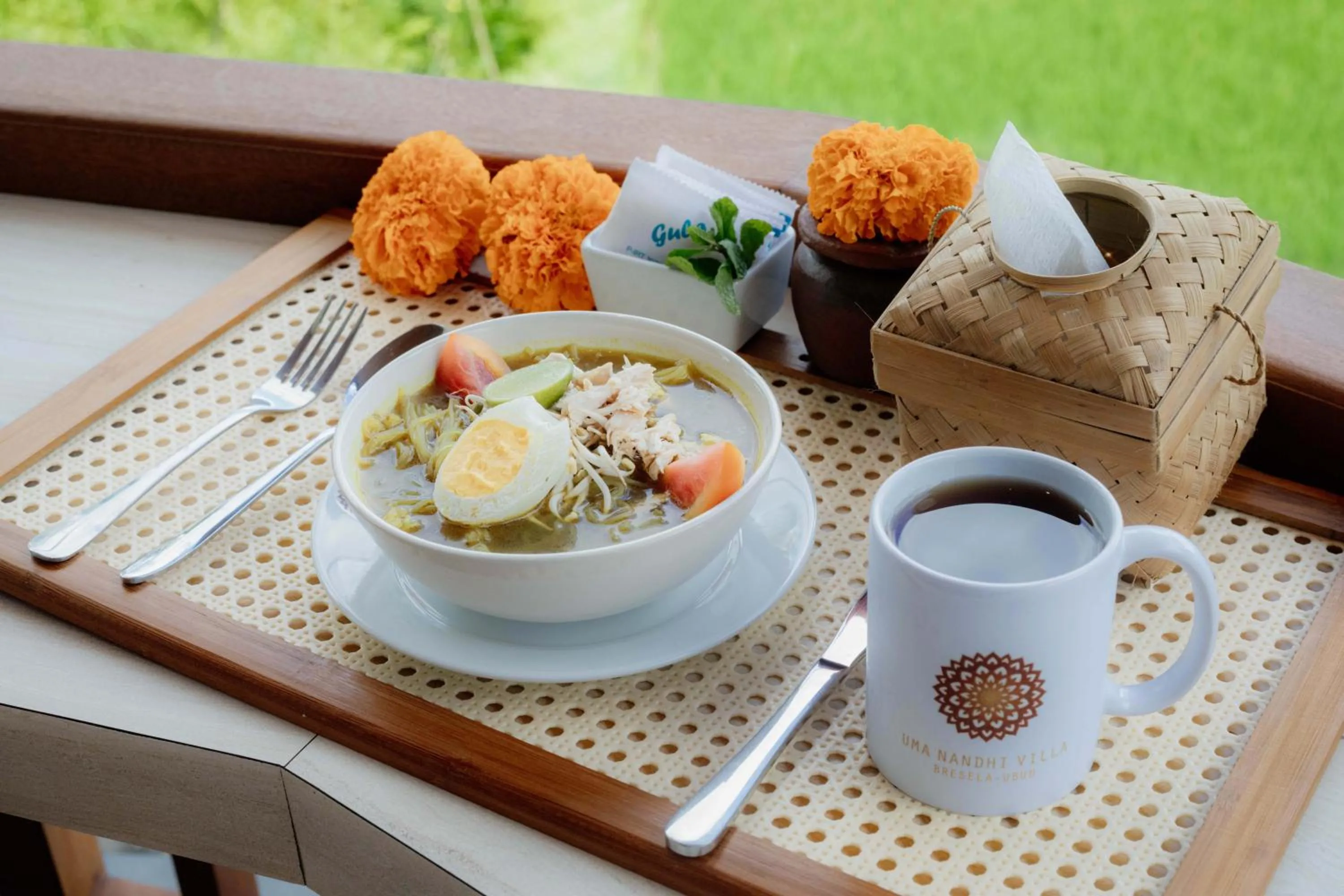Food and drinks in Uma Nandhi Villa Ubud
