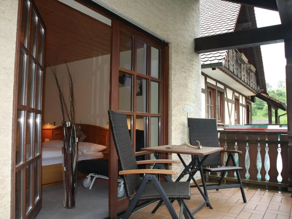 Balcony/Terrace in Inn Landgasthof "Zur Gemütlichkeit"