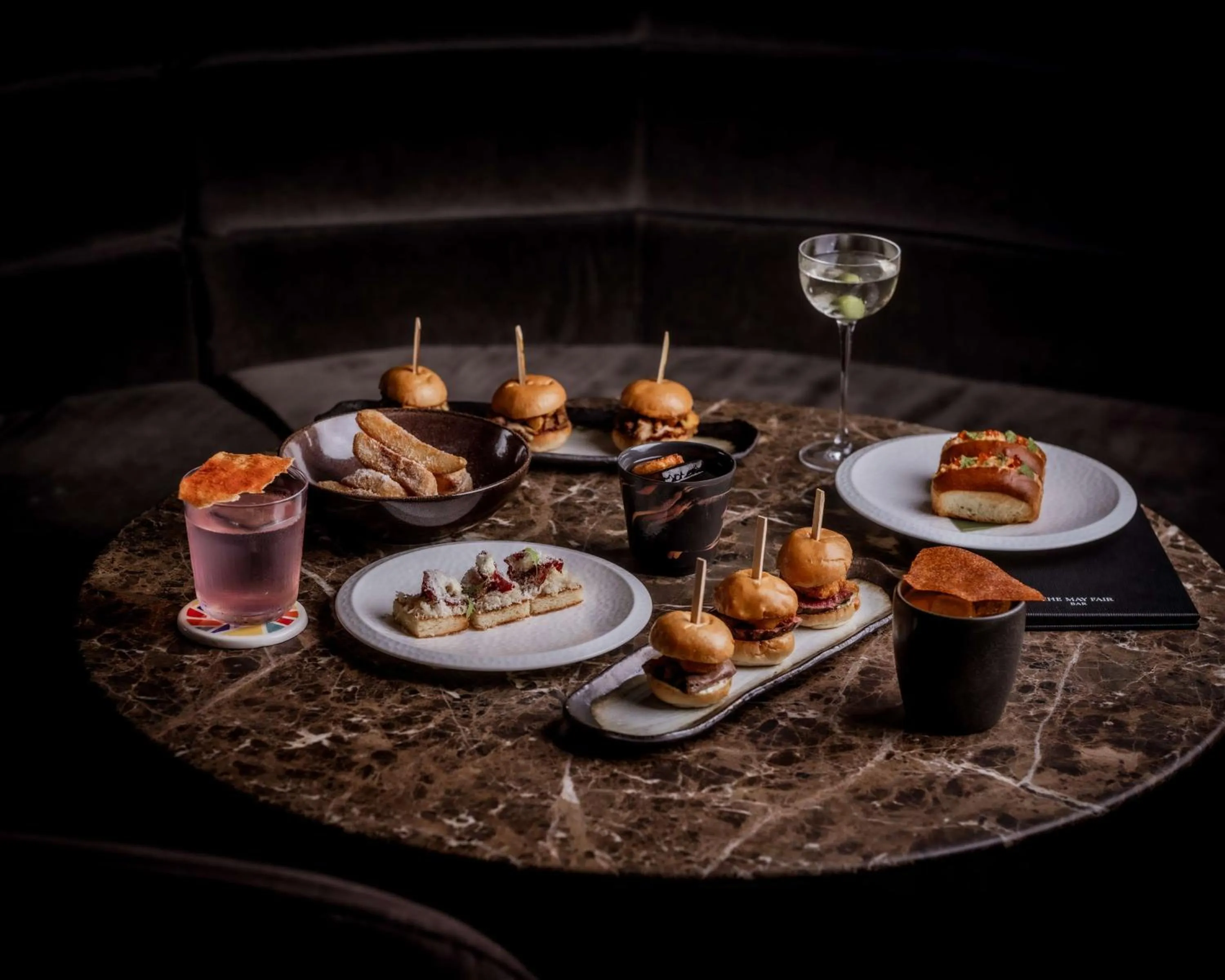 Food and drinks in The May Fair, A Radisson Collection Hotel, Mayfair London