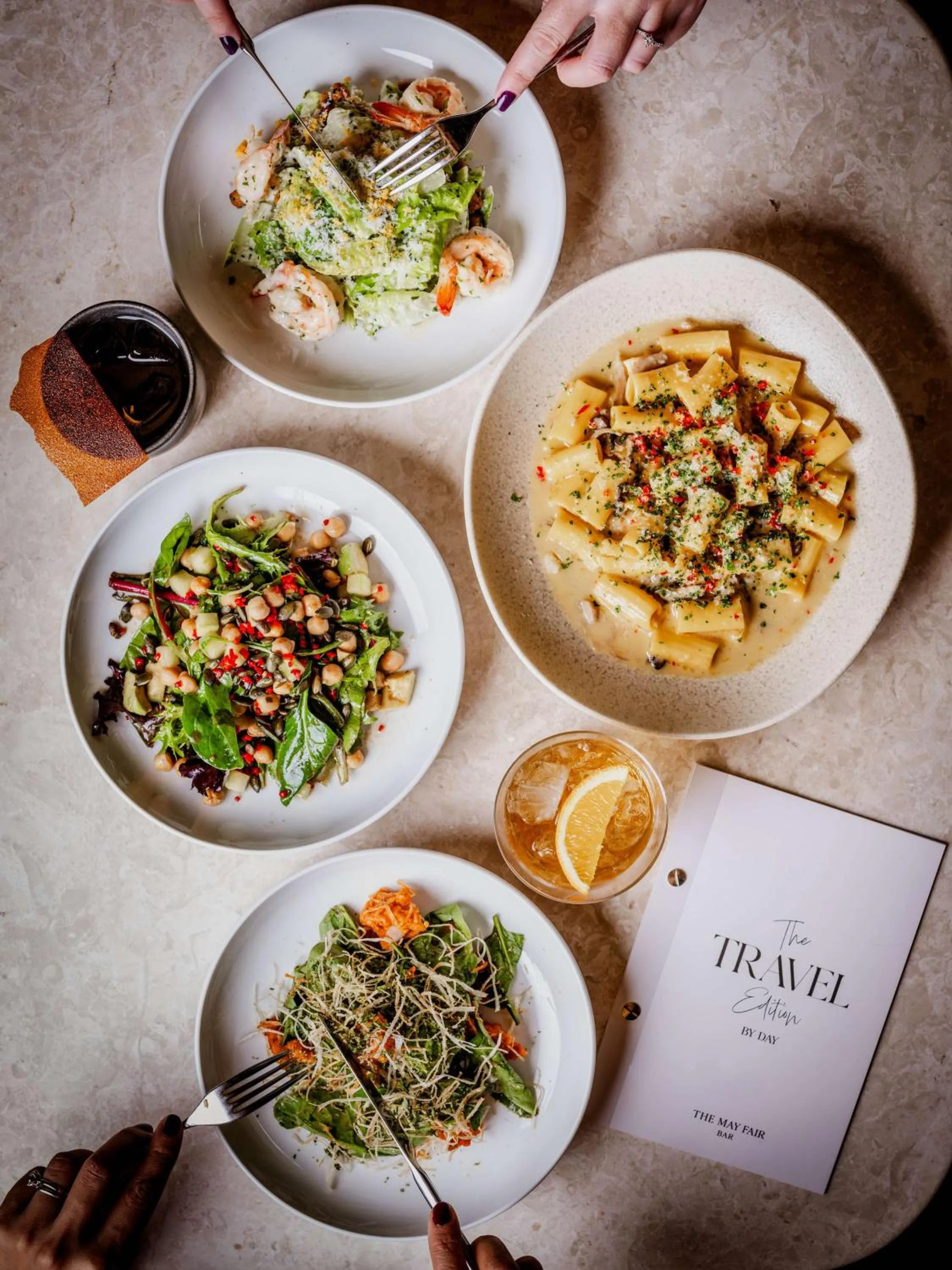 Food and drinks in The May Fair, A Radisson Collection Hotel, Mayfair London