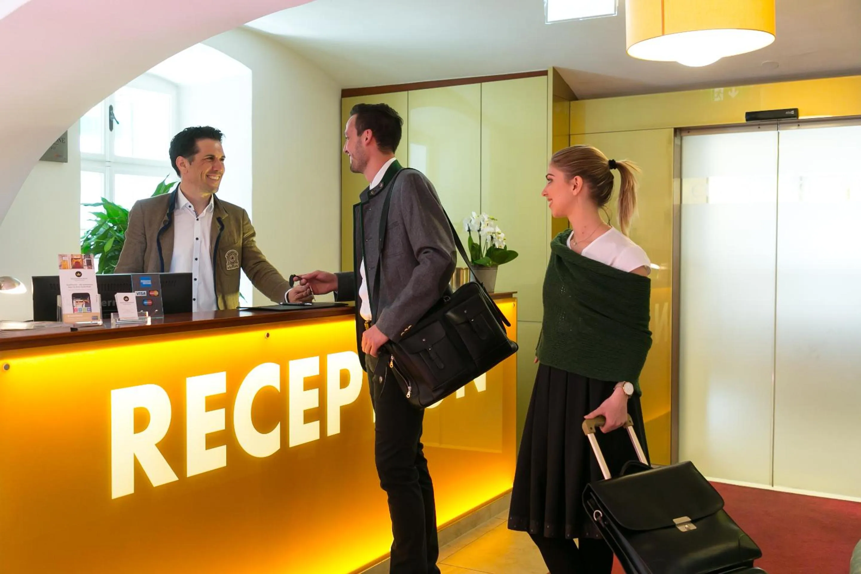 Lobby or reception in Stadthotel zur goldenen Krone