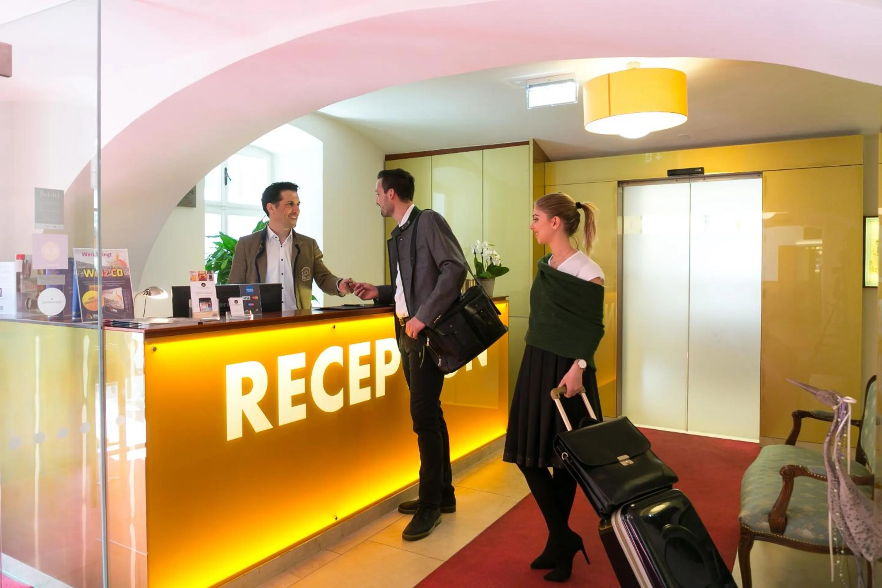 Lobby or reception in Stadthotel zur goldenen Krone