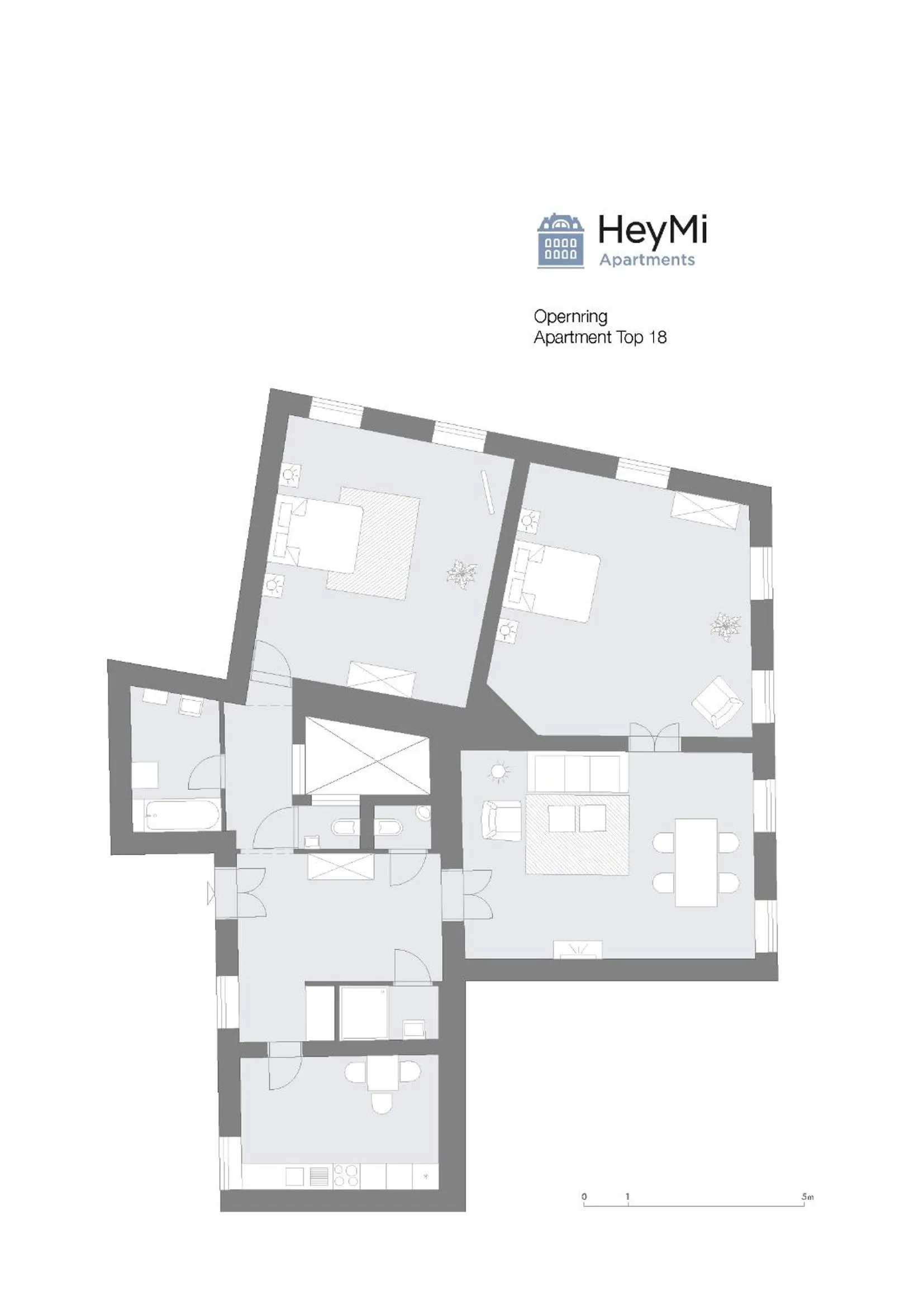 Floor plan in HeyMi Apartments Oper