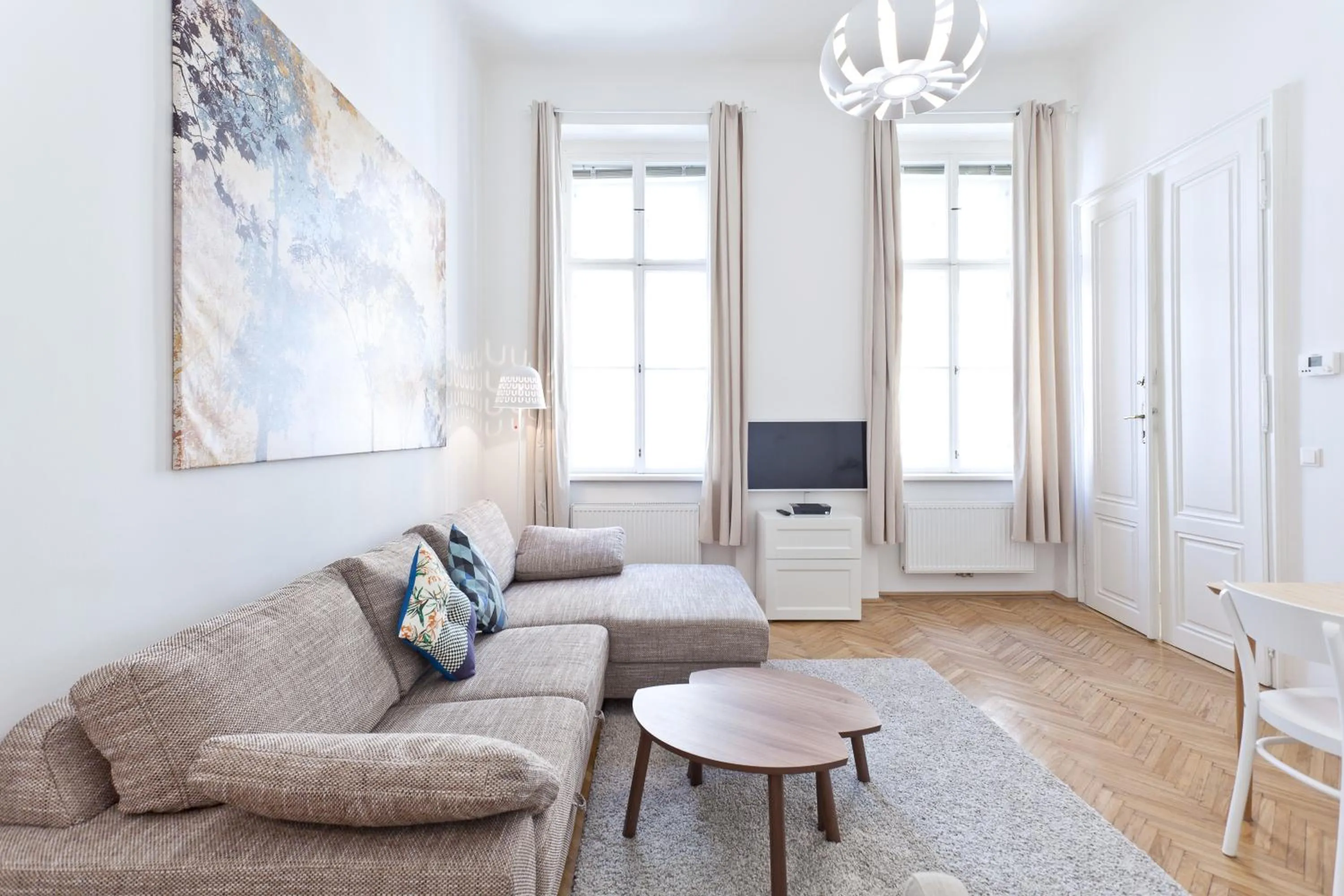 Seating area in HeyMi Apartments Oper