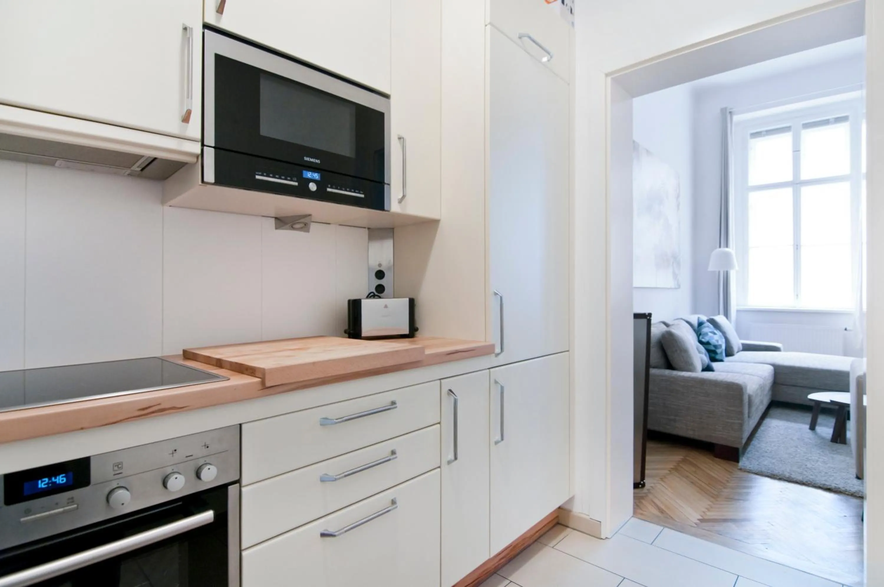 Kitchen or kitchenette in HeyMi Apartments Oper
