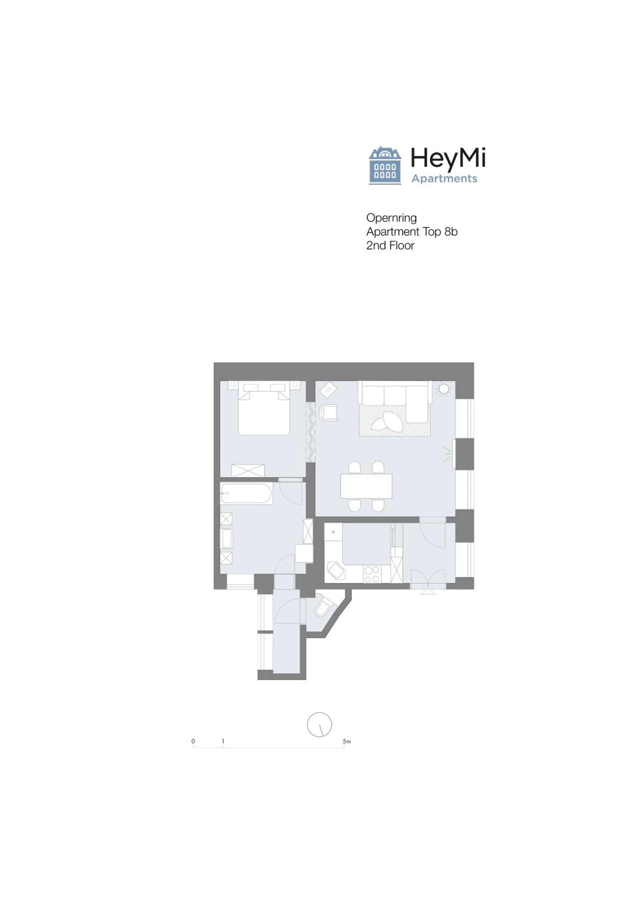 Floor plan in HeyMi Apartments Oper