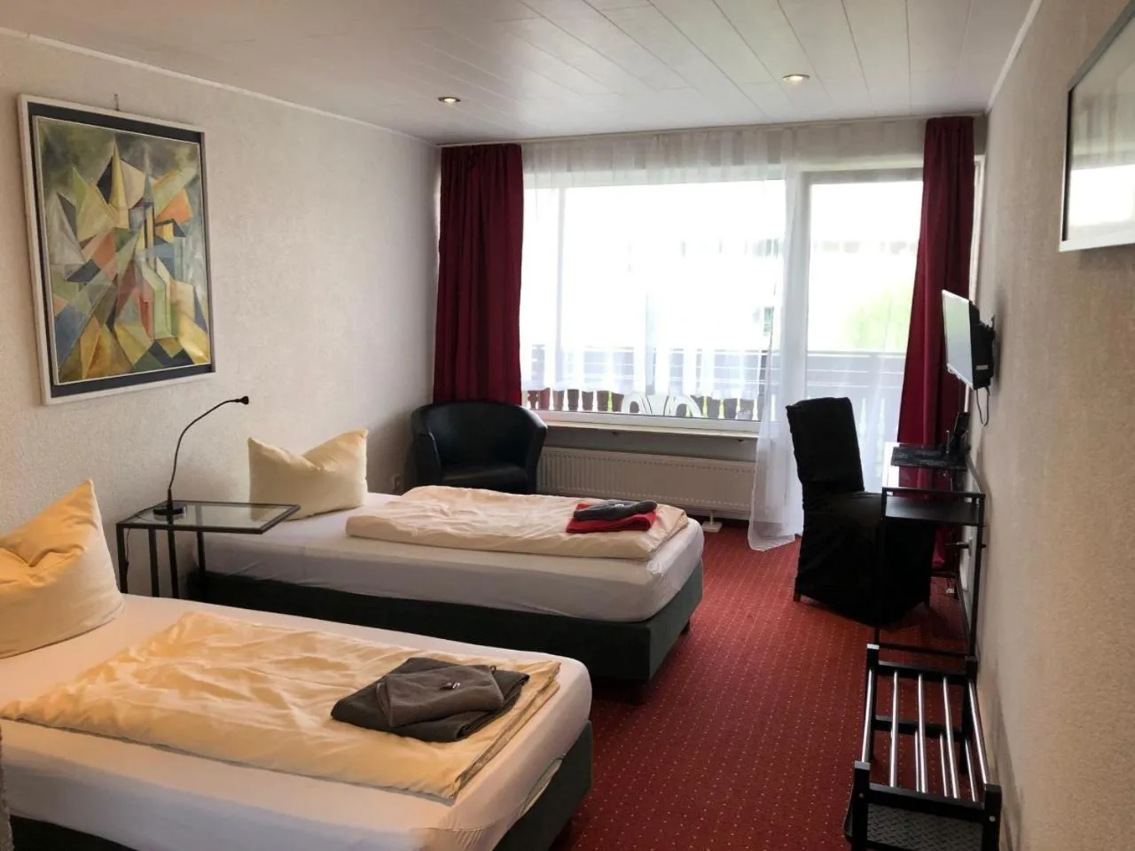 Bed in Hotel Saarland Lebach