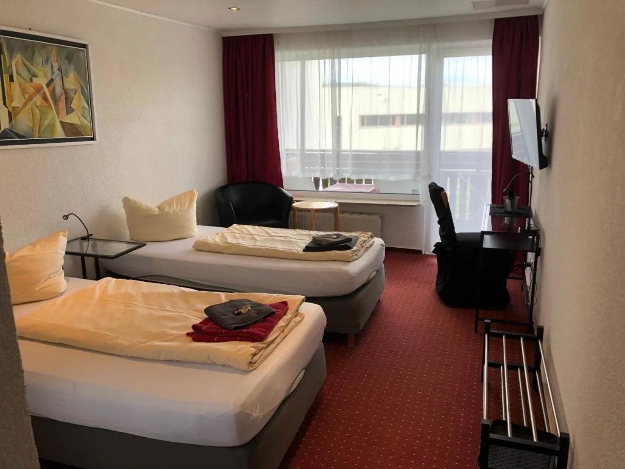 Bed in Hotel Saarland Lebach