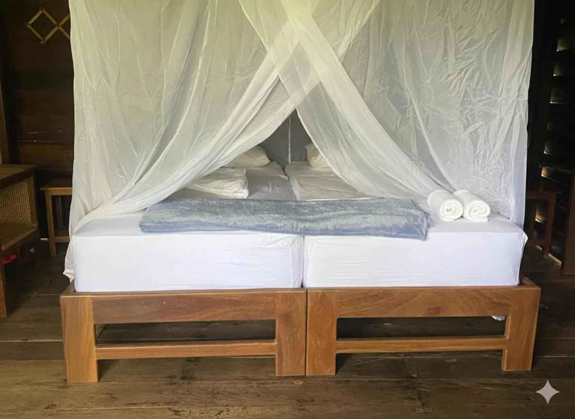 Bed in Morro Terco Hotel Nuquí
