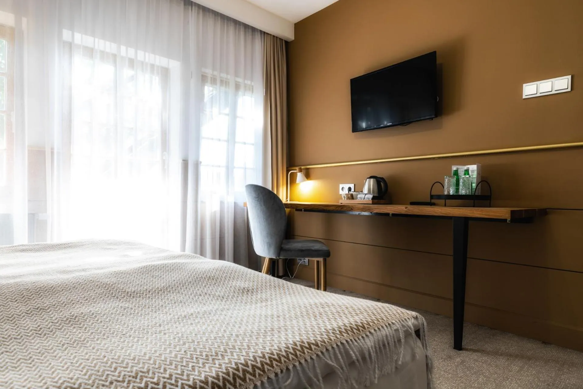 Coffee/tea facilities, Bed in Dworzysko