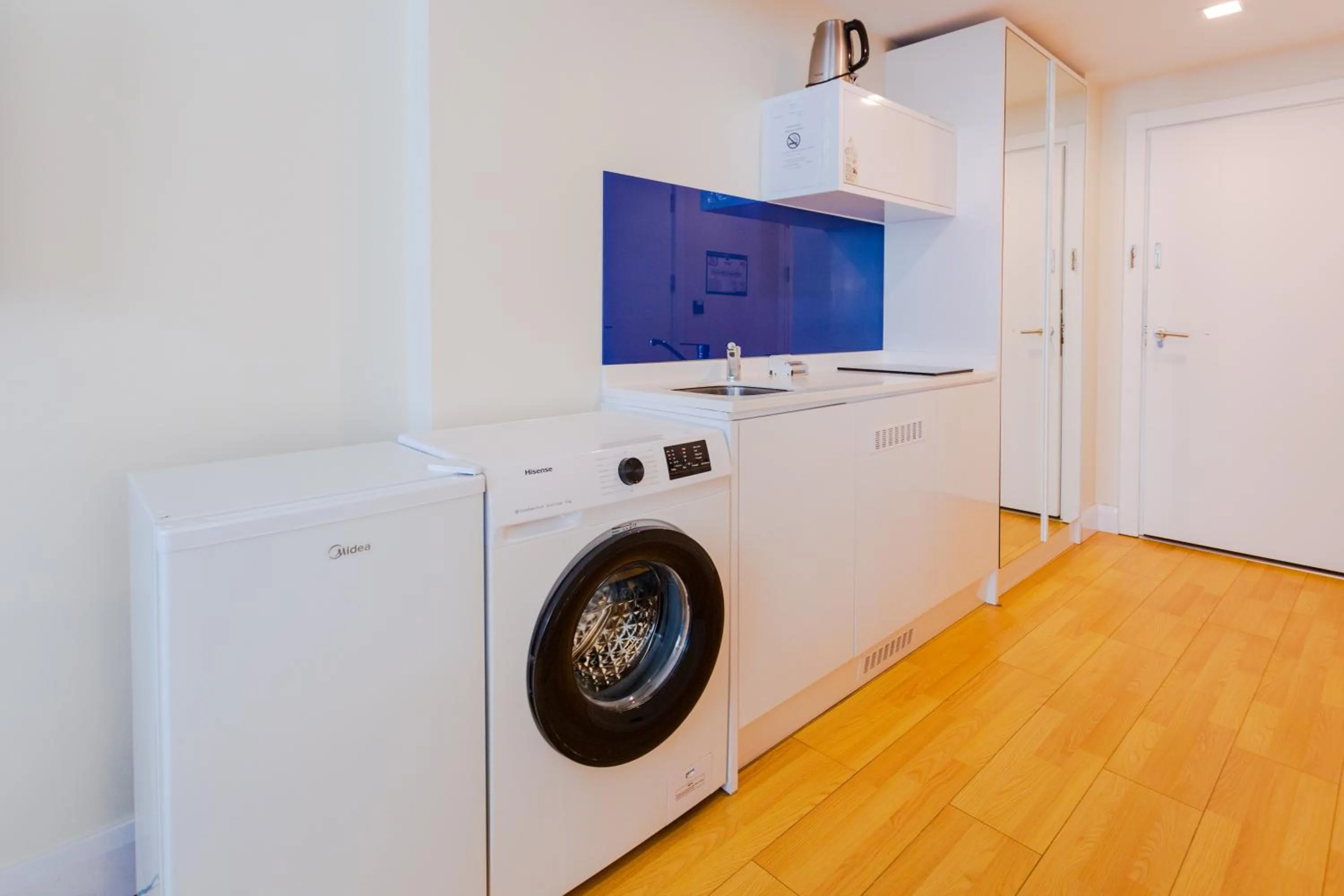 Kitchen or kitchenette in Orbi City Hotel