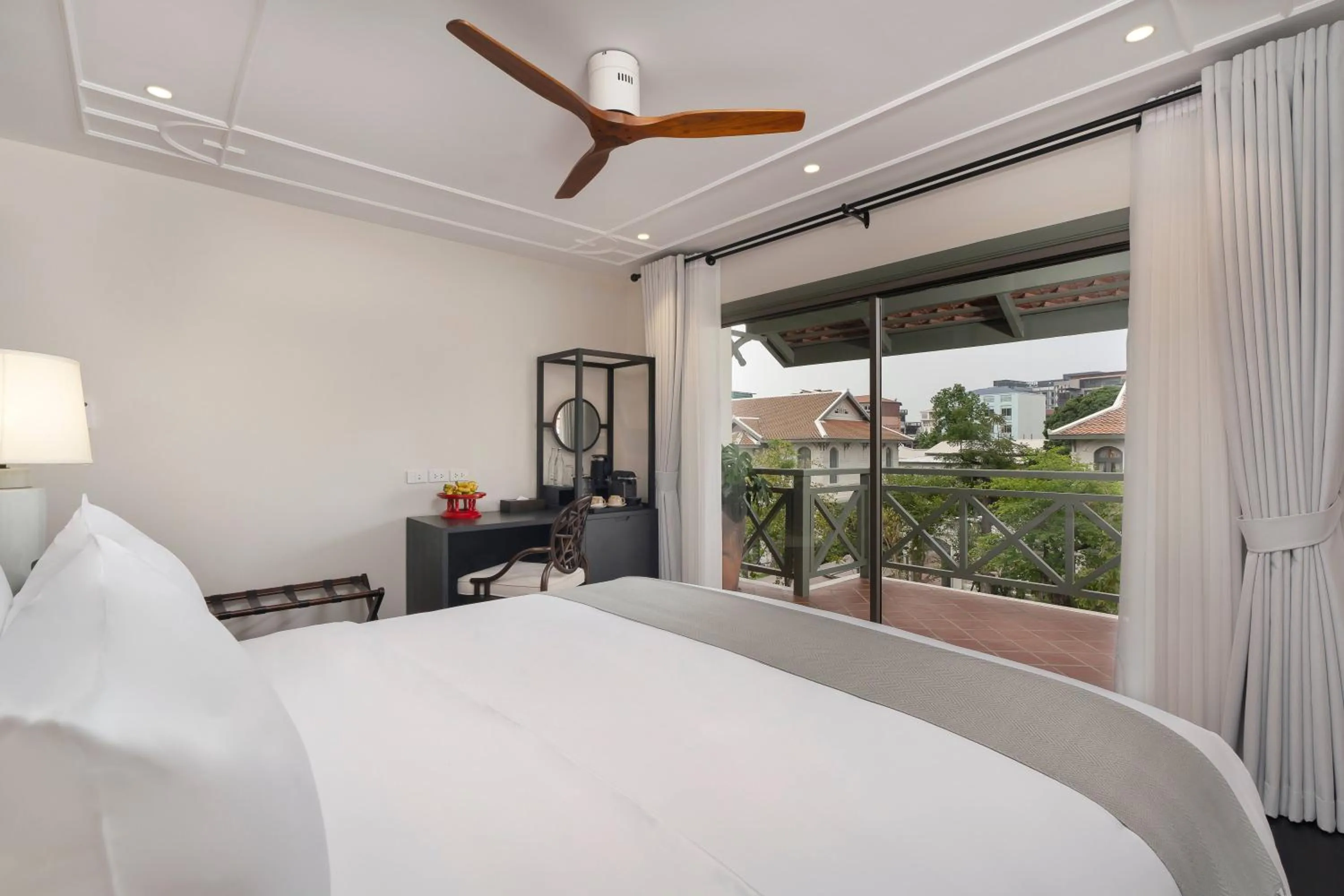 View (from property/room), Bed in Souphattra Heritage Vientiane