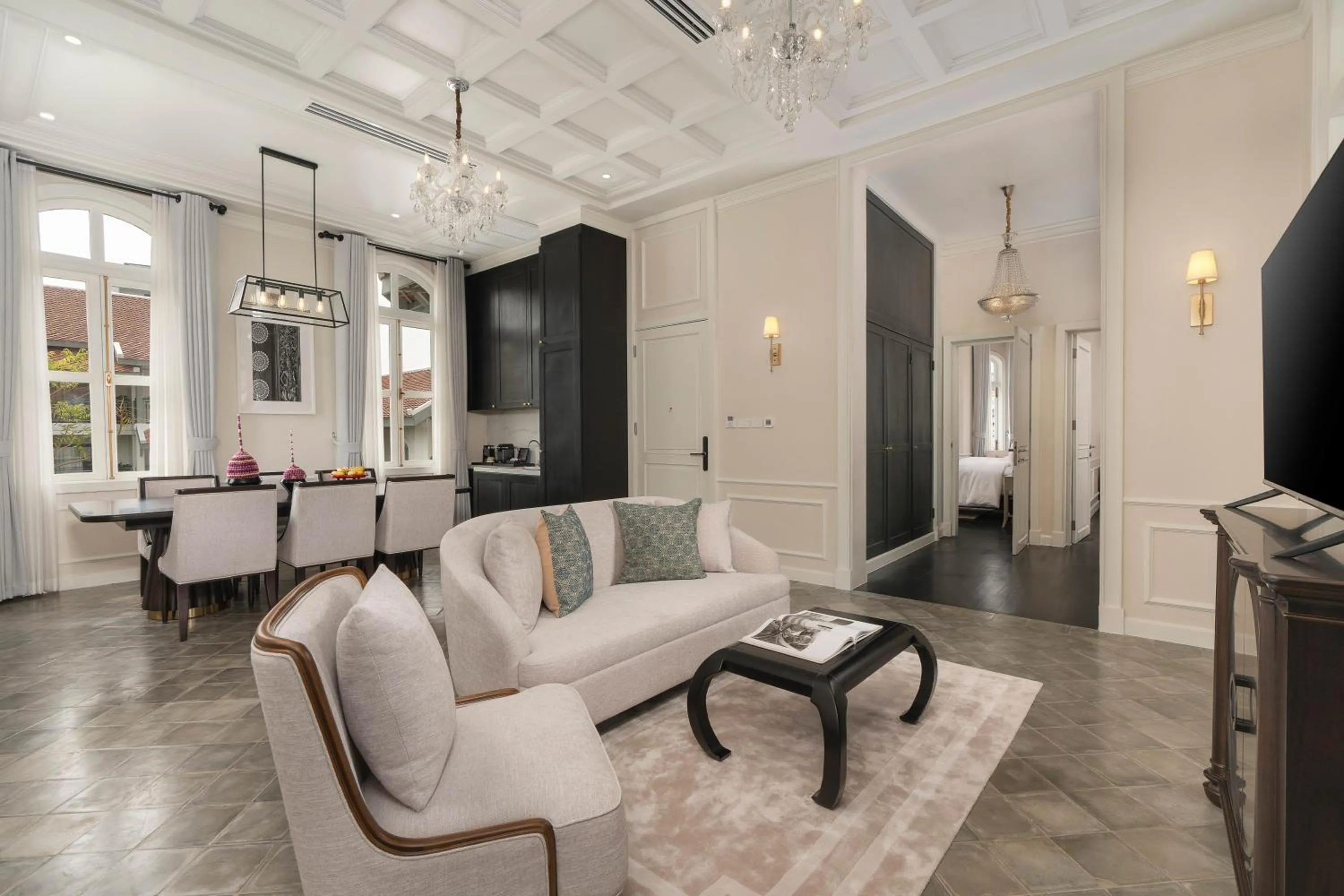 Living room in Souphattra Heritage Vientiane