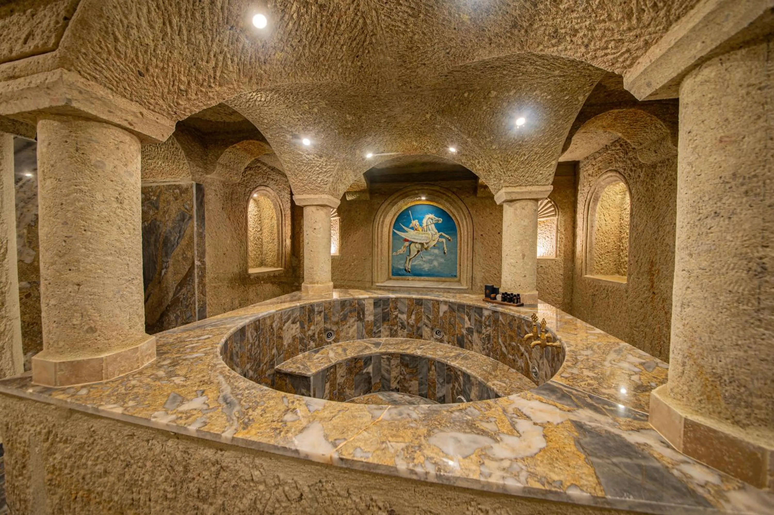 Bathroom in Ares Cave Suites