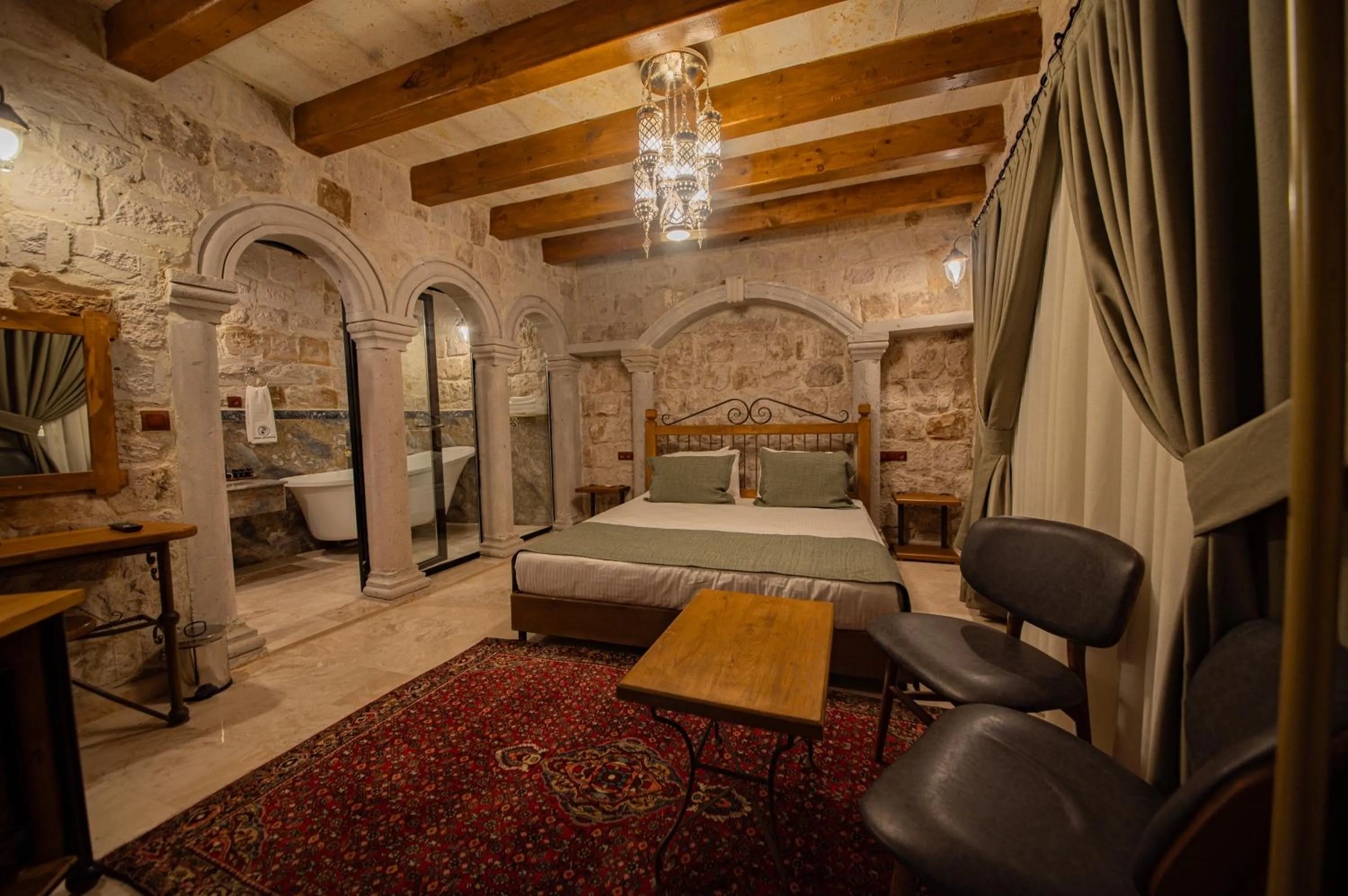 Bedroom, Bed in Ares Cave Suites
