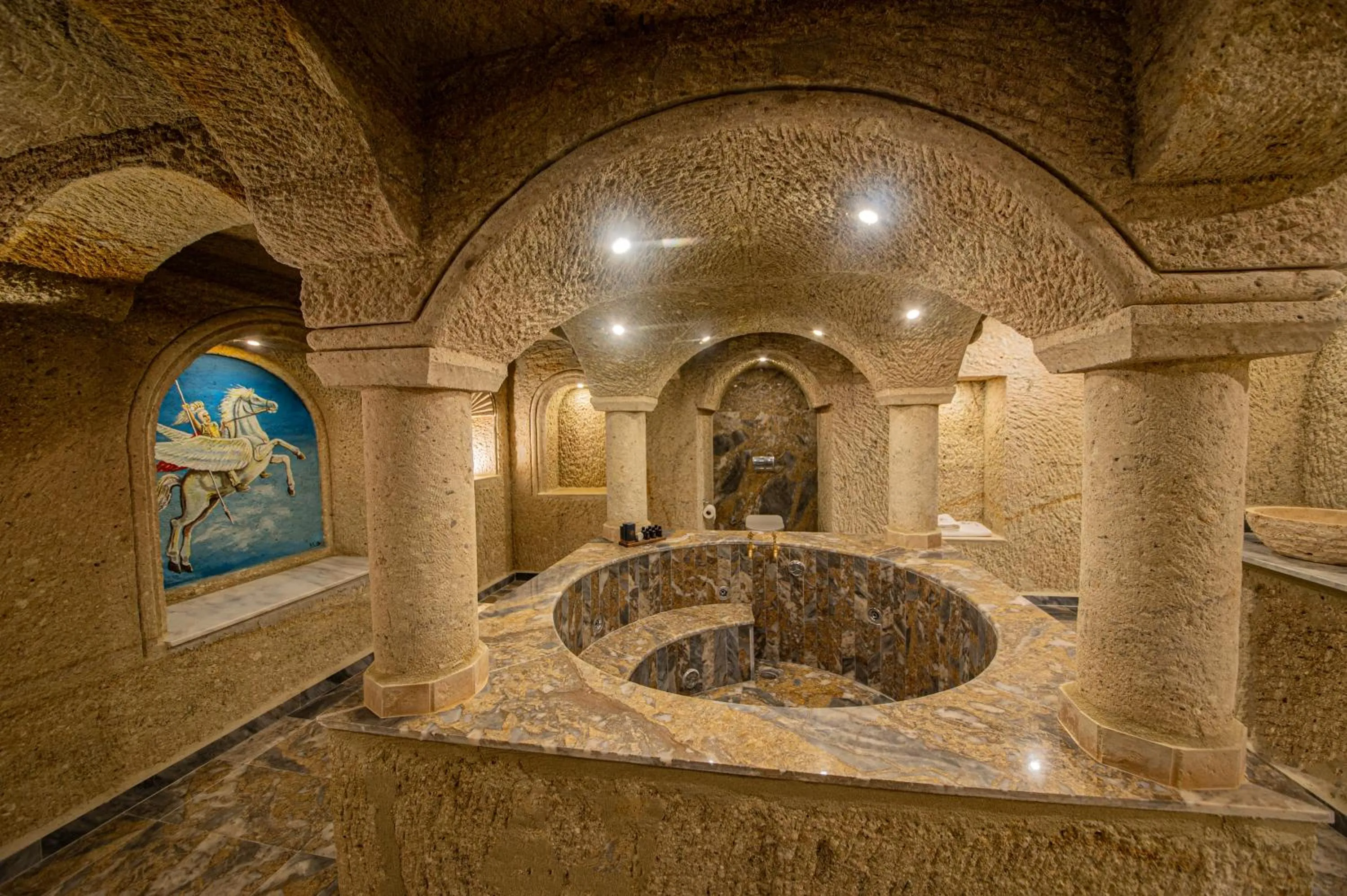 Bathroom in Ares Cave Suites