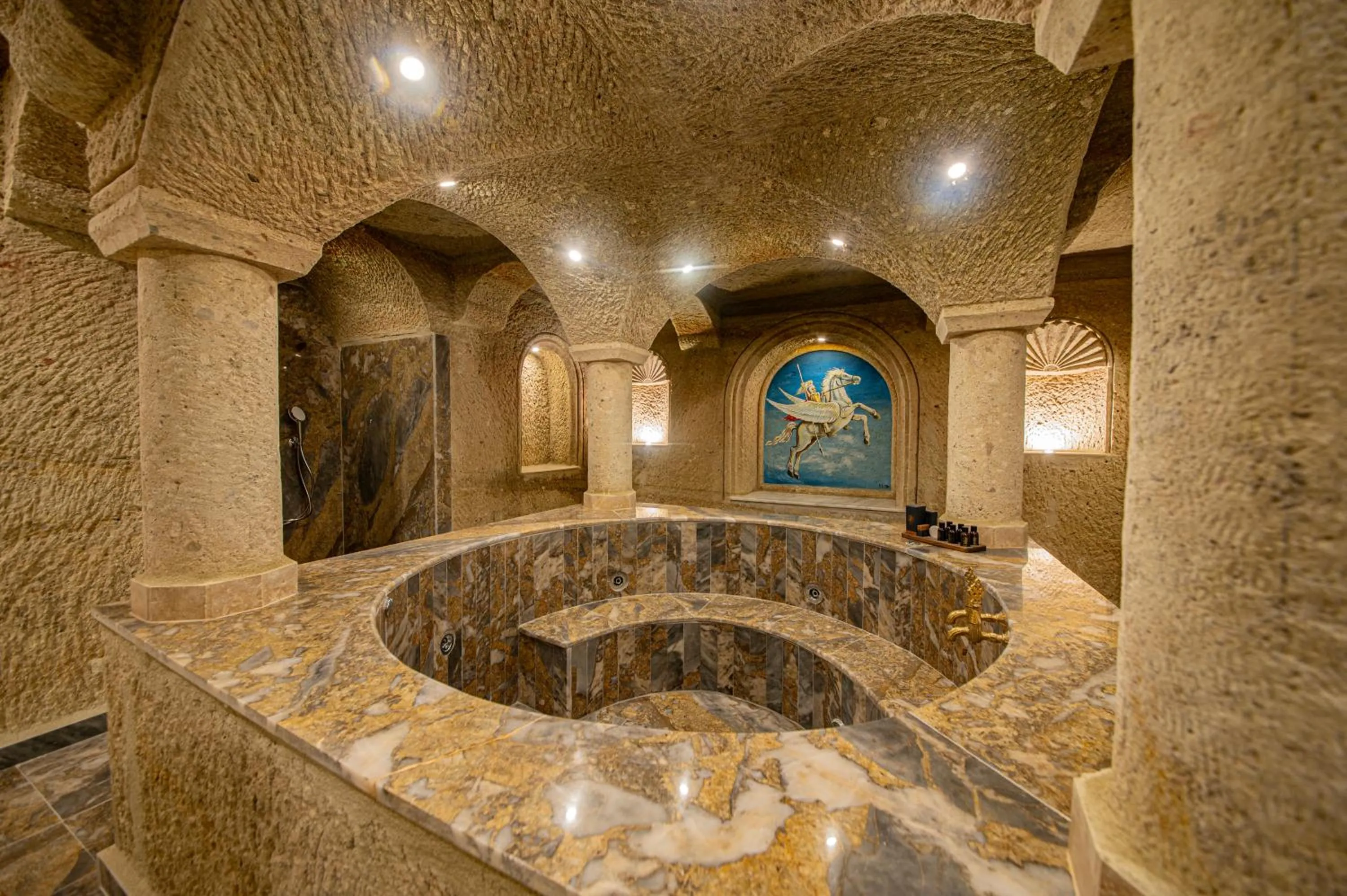 Bathroom in Ares Cave Suites