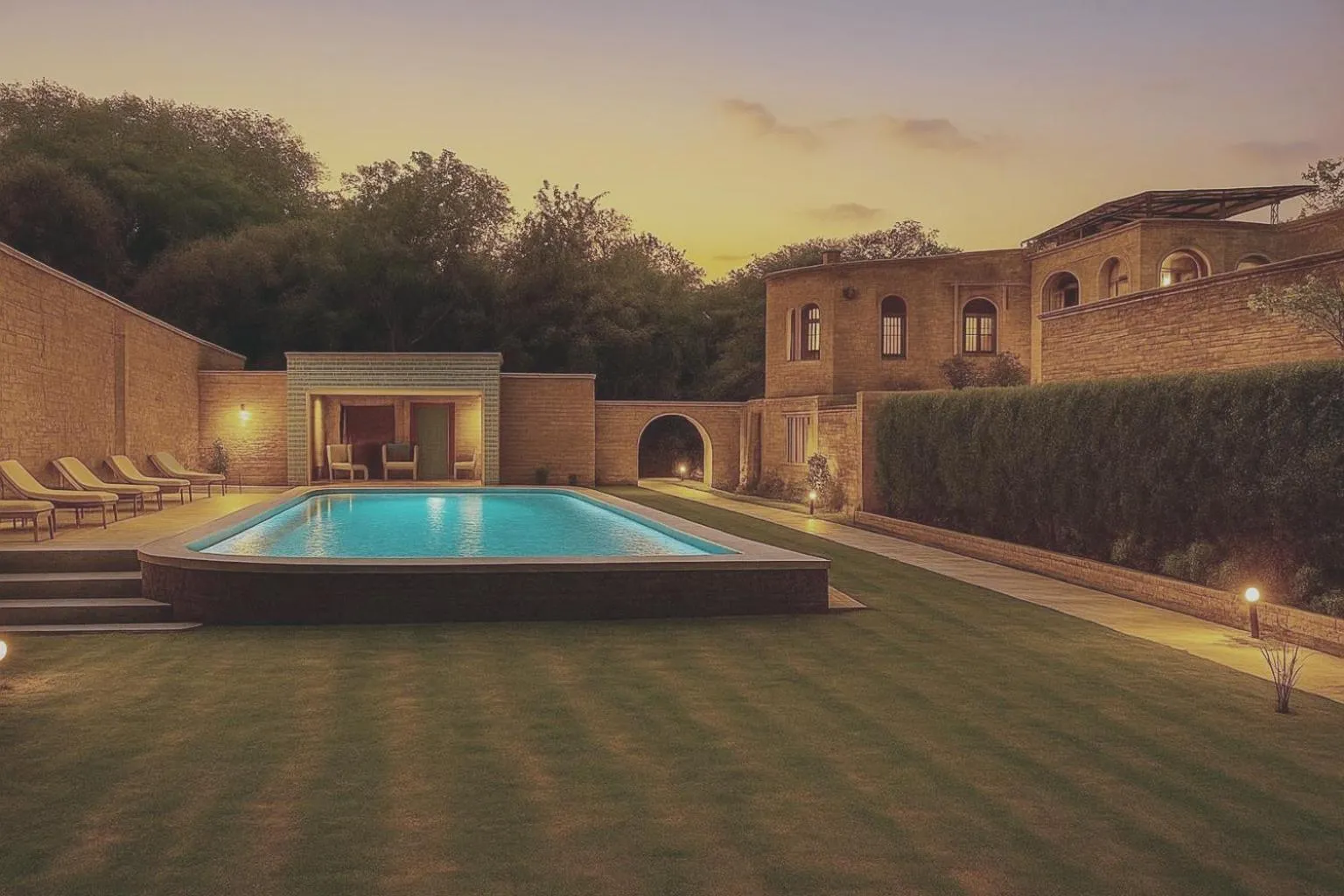 Swimming pool in Hotel Inn Season - Art Deco Heritage Hotel in Jodhpur