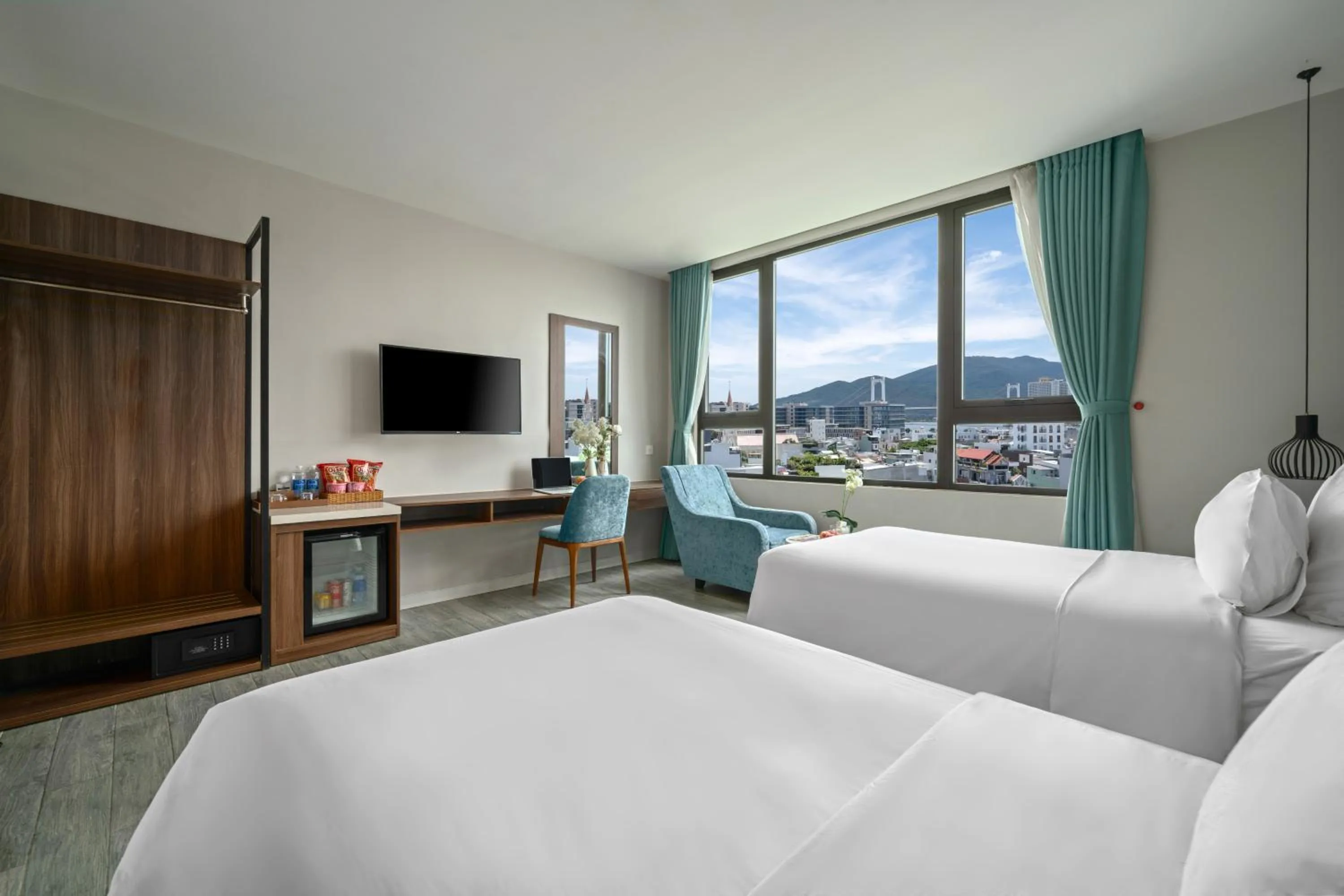 Natural landscape, Bed in Lupin Boutique Hotel Danang