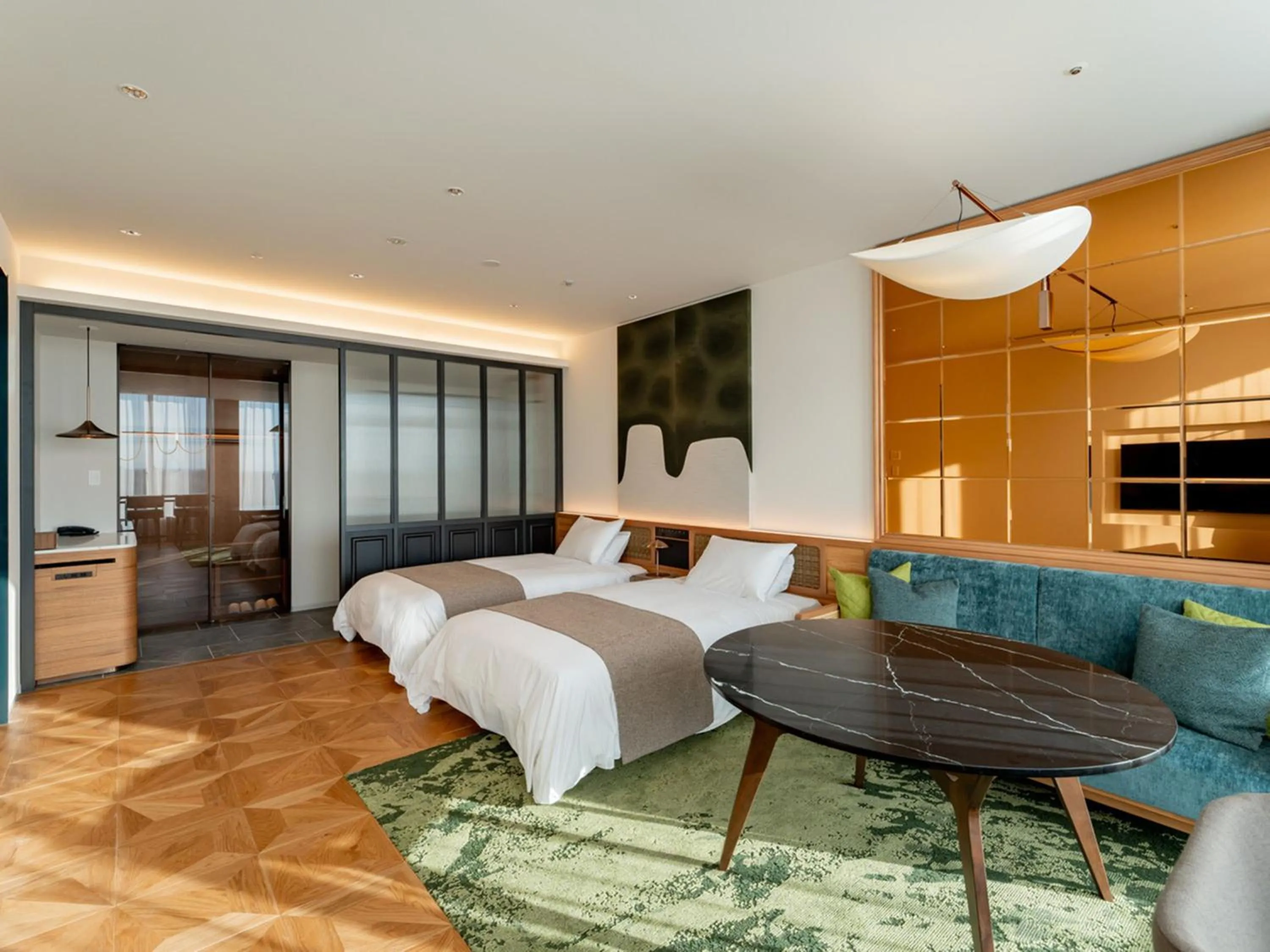 Photo of the whole room, Bed in GREENITY IWATA