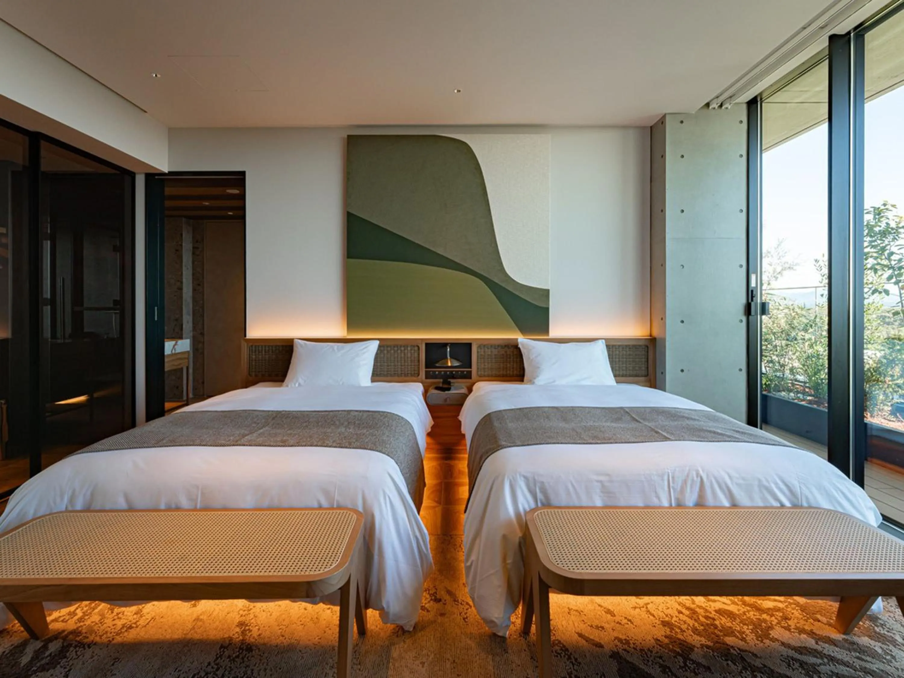 Photo of the whole room, Bed in GREENITY IWATA