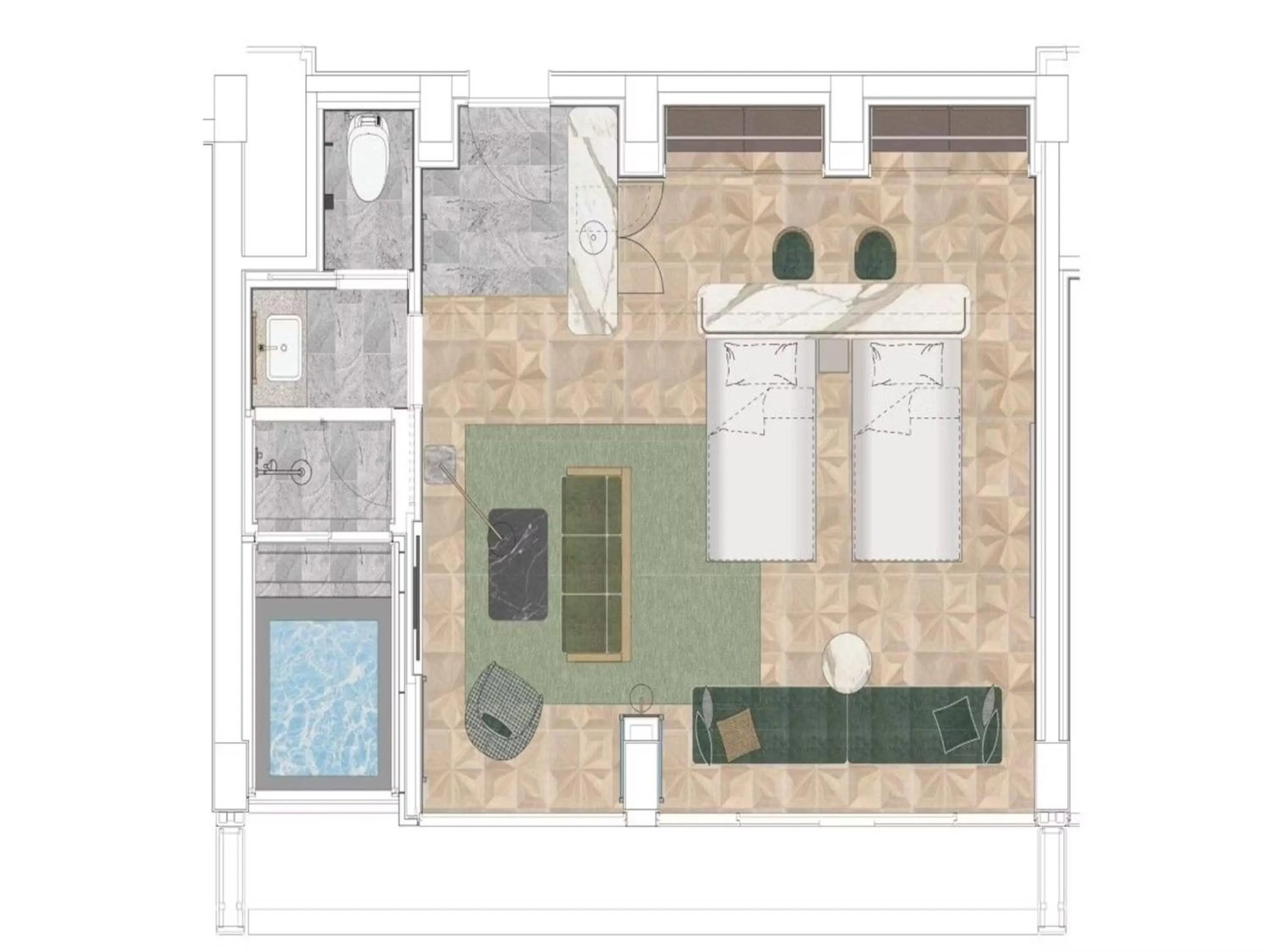 Floor plan in GREENITY IWATA