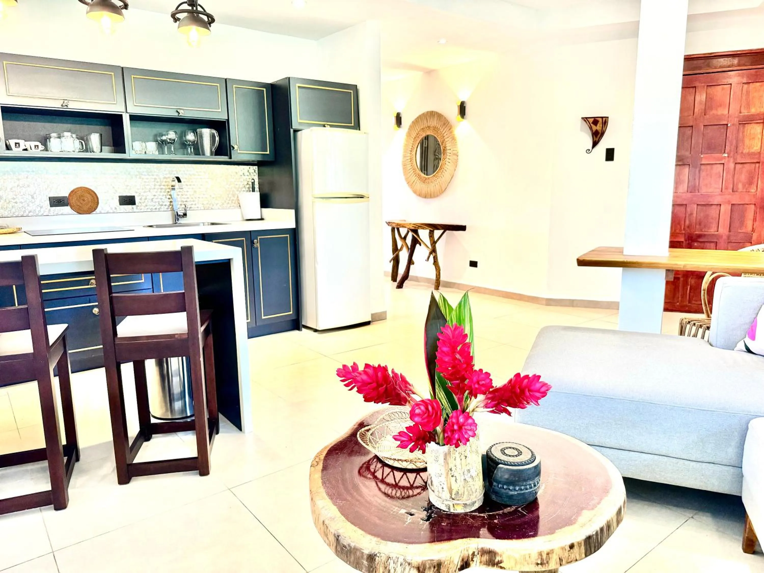 Kitchen or kitchenette in ECOTICA Boutique Hotel & Spa