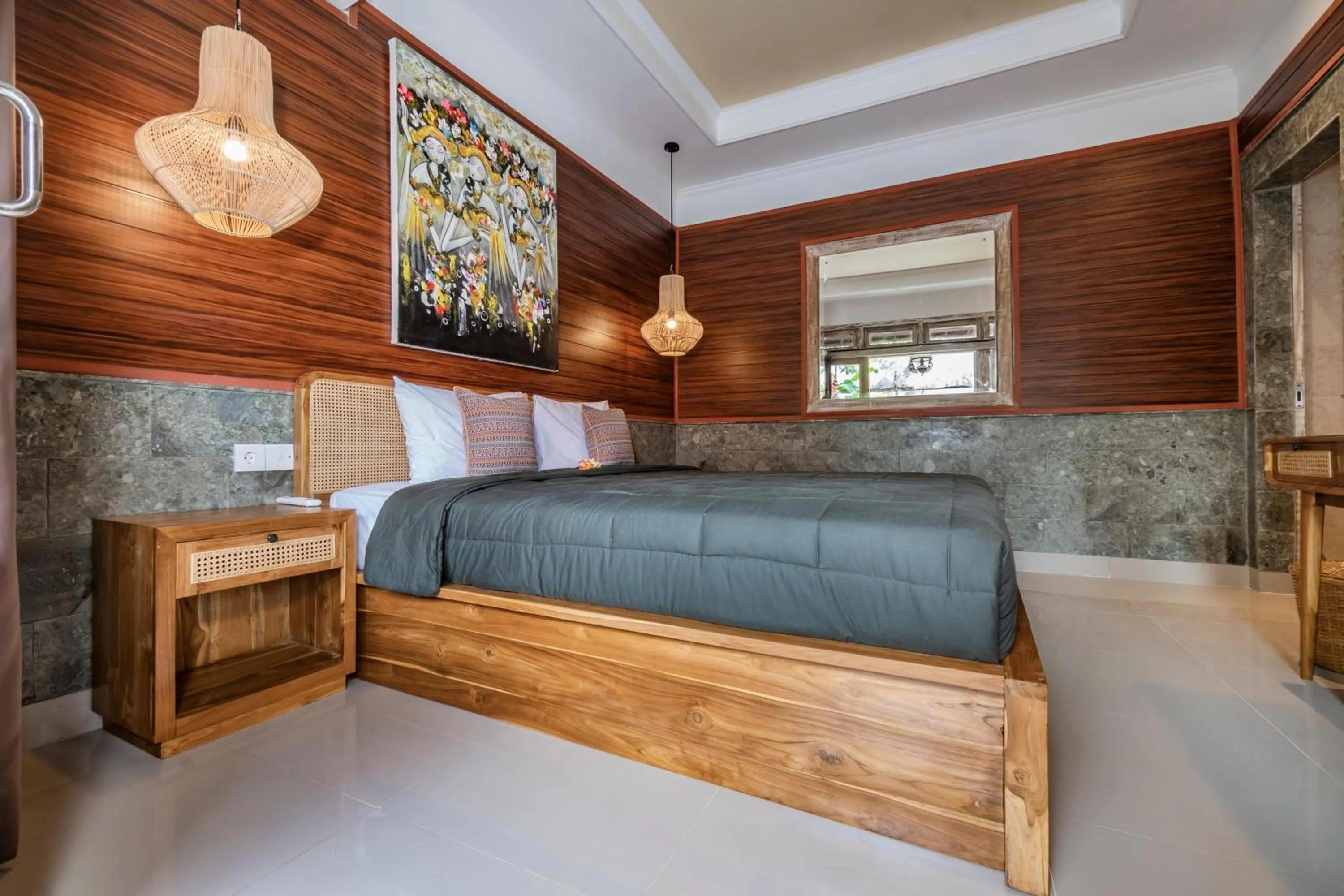 Bed in Indra Homestay Ubud by Luxury Degree
