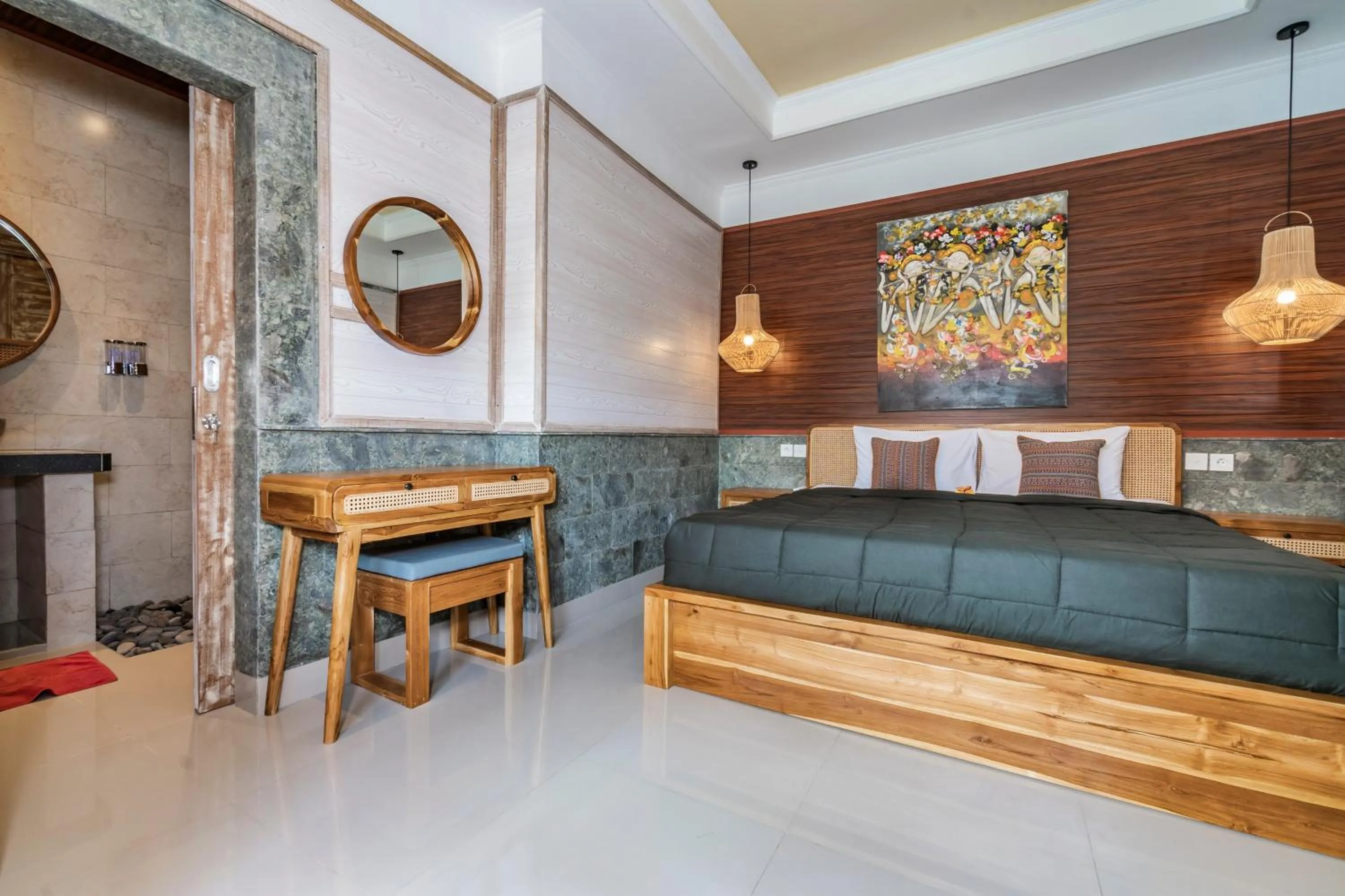 Bed in Indra Homestay Ubud by Luxury Degree