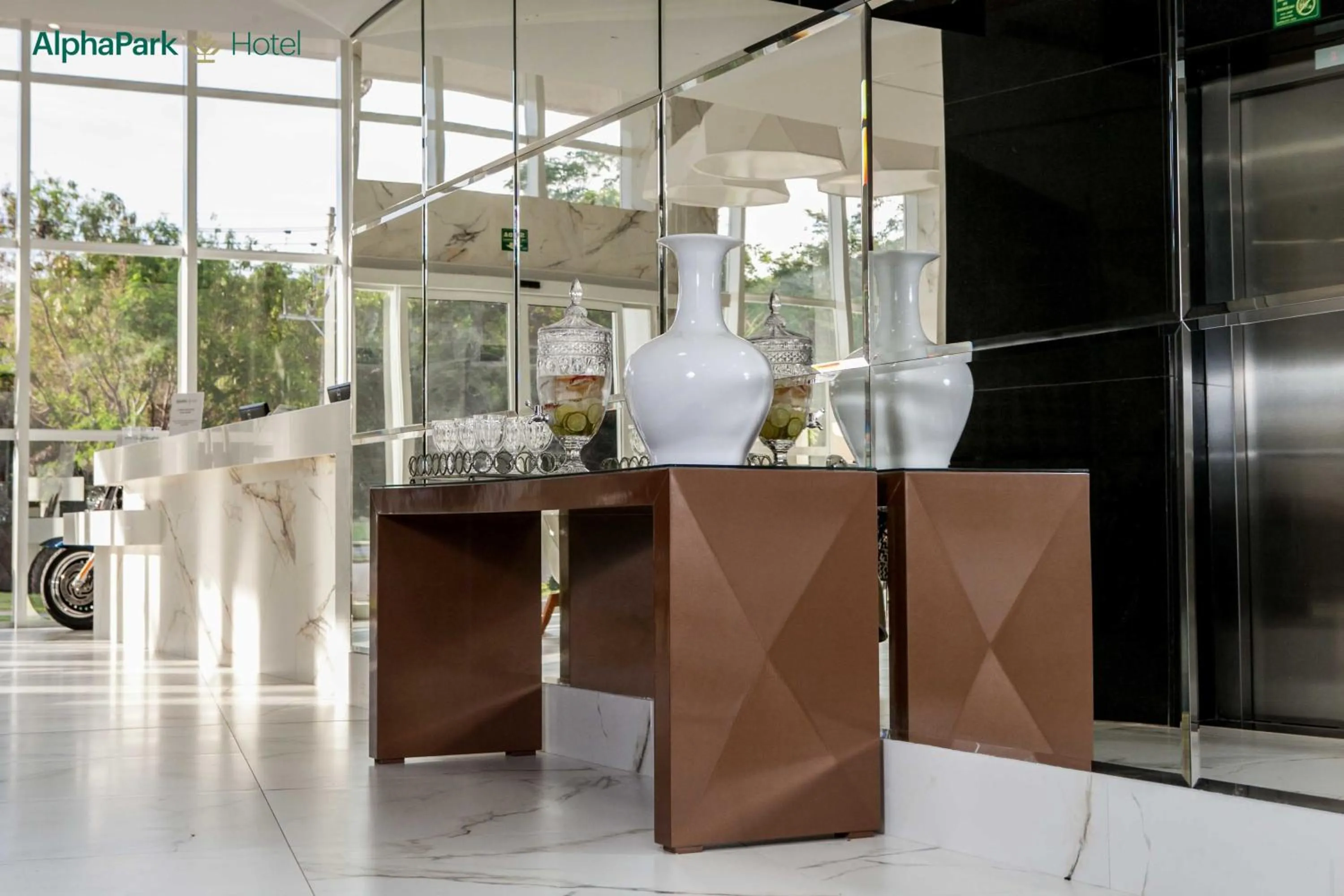 Facade/entrance in AlphaPark Hotel