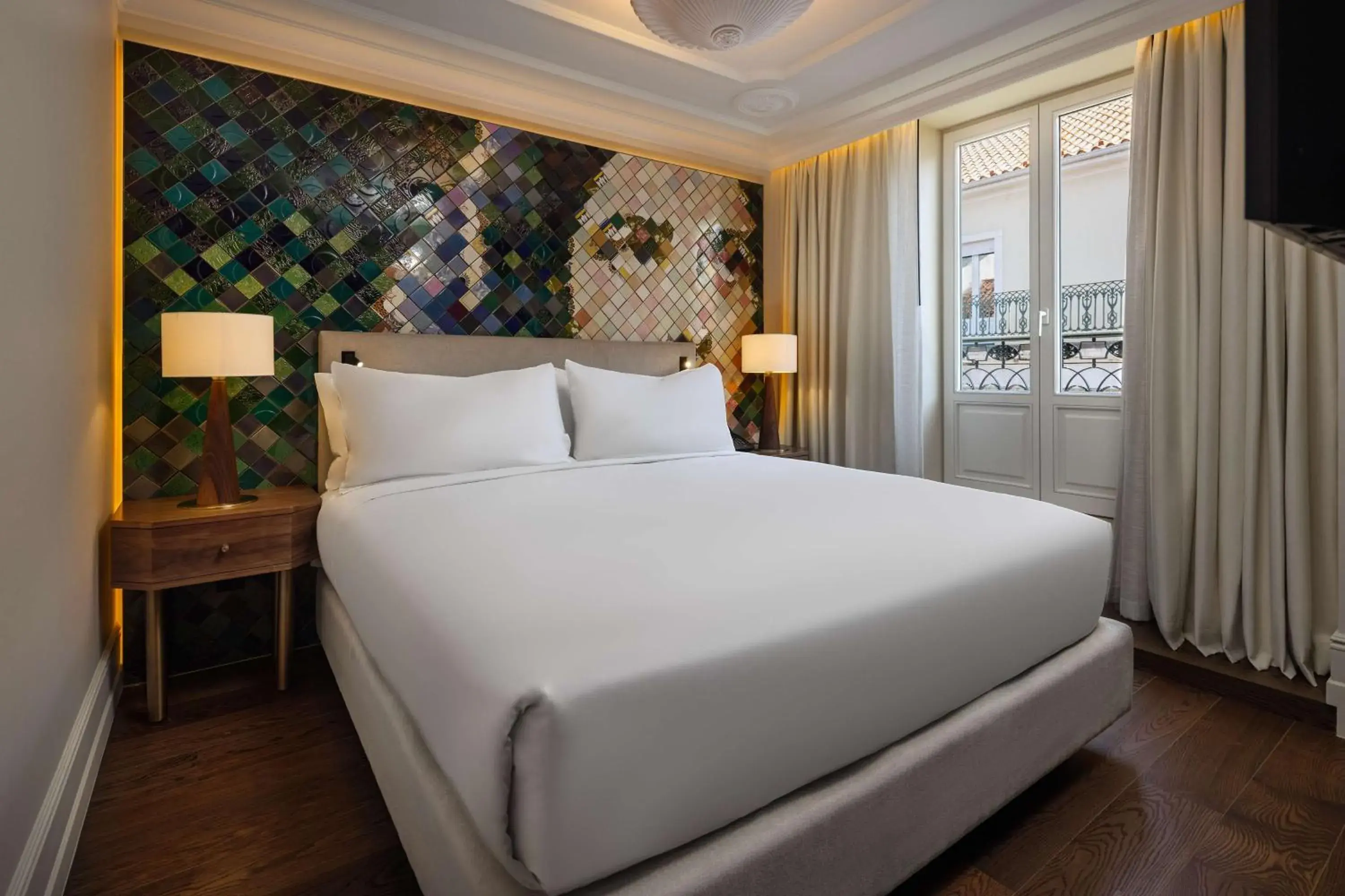 Bed in DUO Hotel Lisbon, Curio Collection by Hilton Bed in DUO Hotel Lisbon, Curio Collection by Hilton