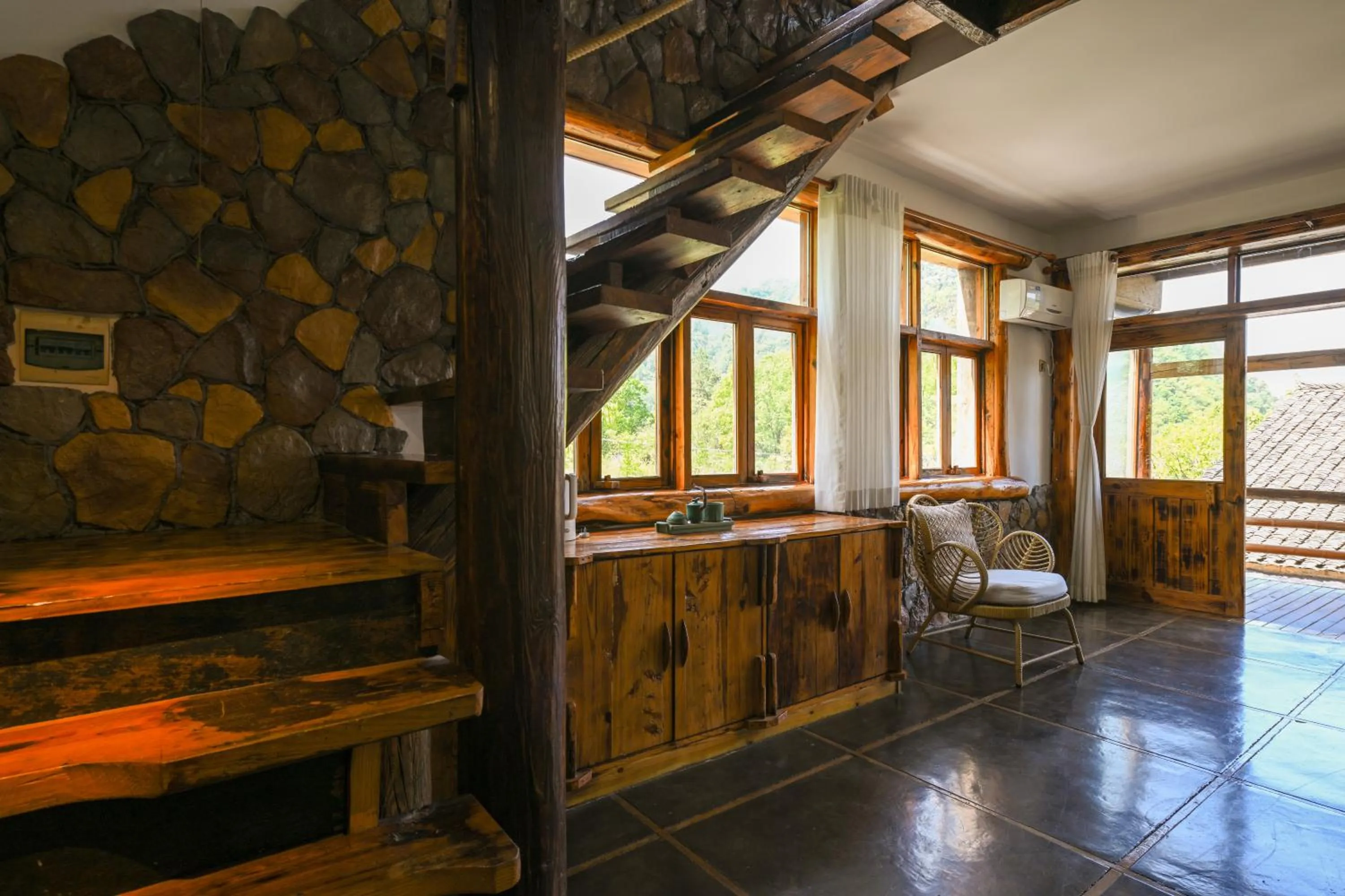 Living room in No.5 Valley Lodge