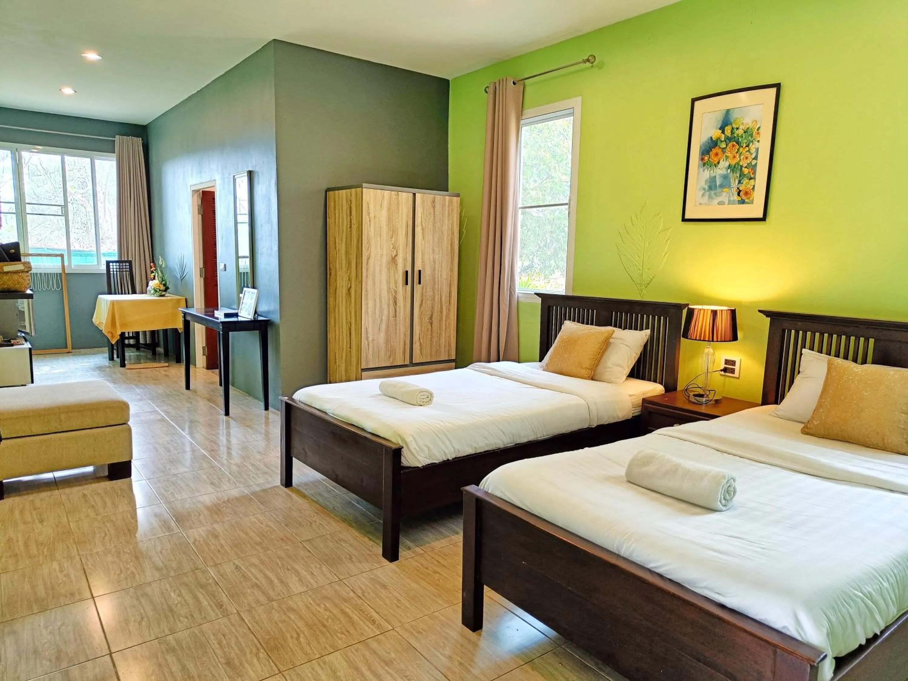 Bed in Kong Garden Resort