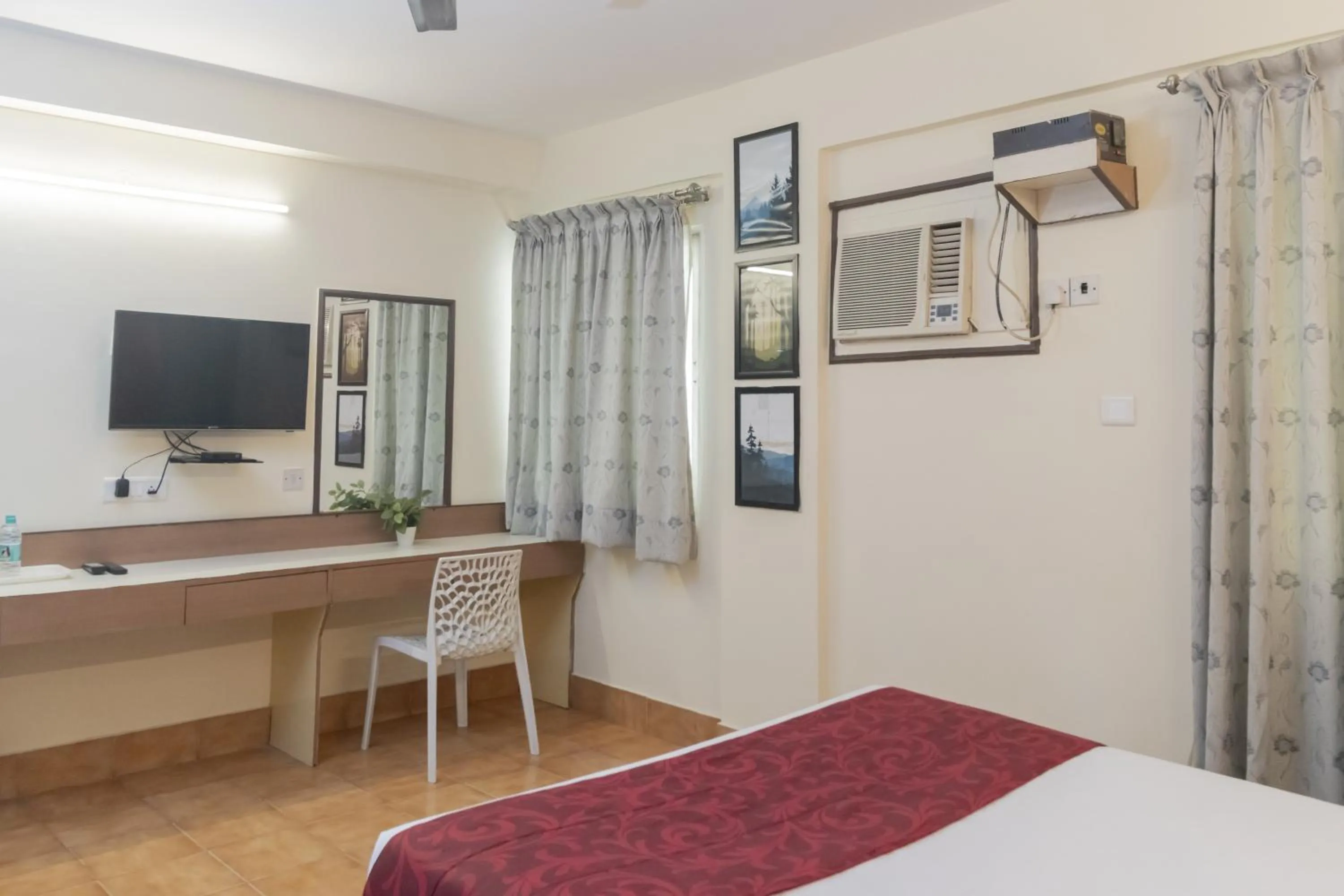 hair dresser, Bed in Hotel Telehaus International