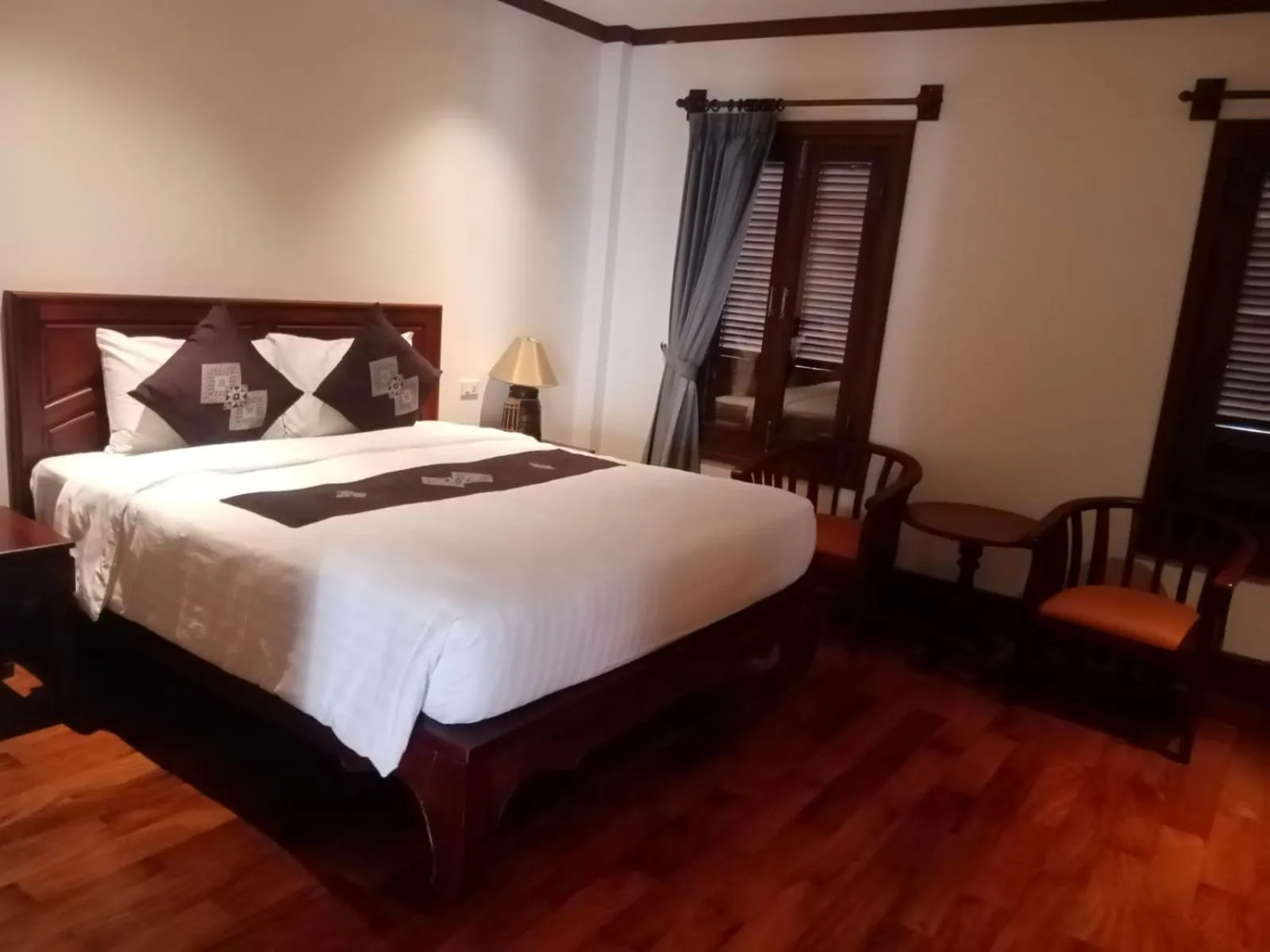 Bed in Houngvilai Hotel