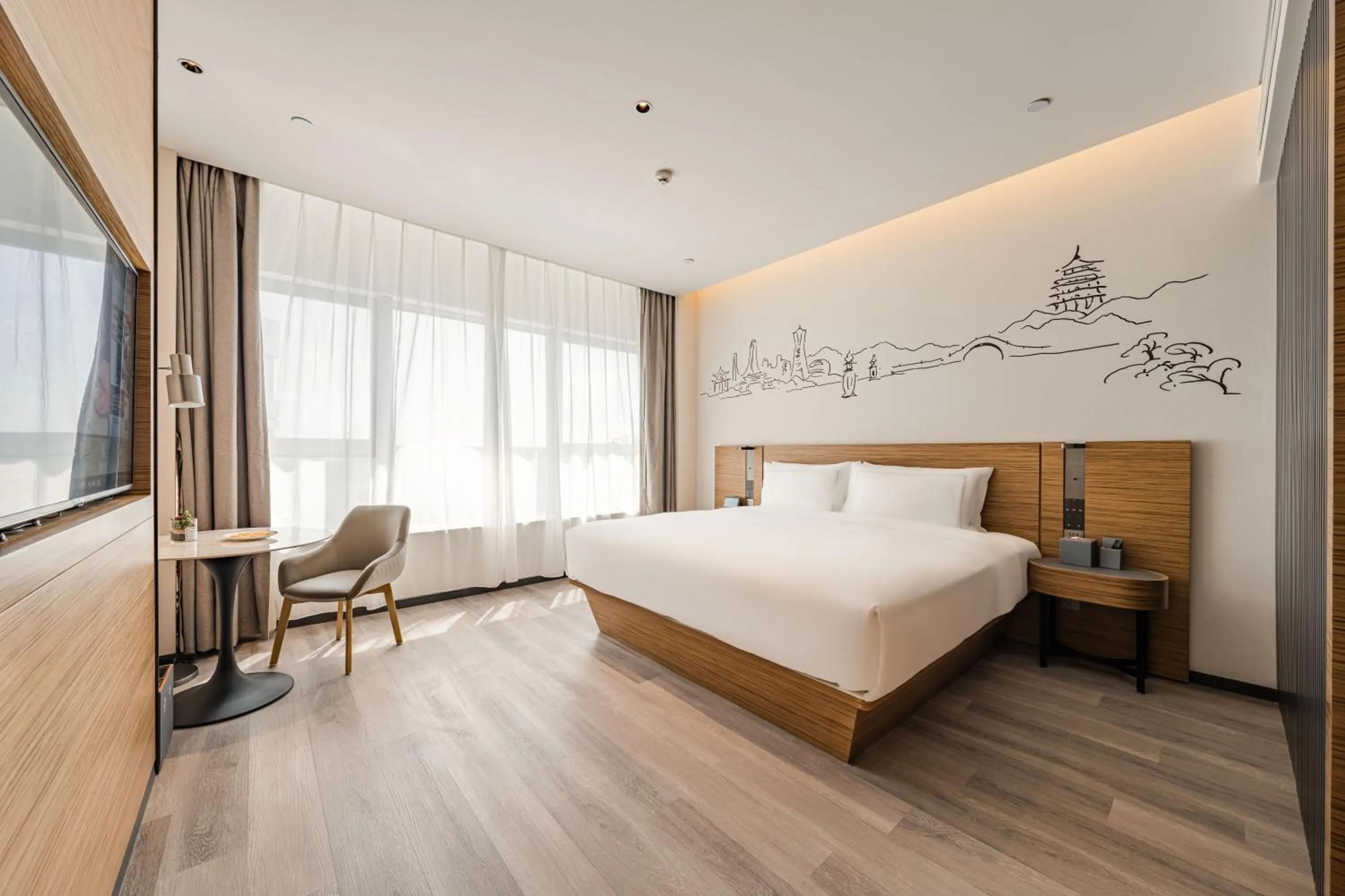 Bed in UrCove by HYATT Hangzhou Riverside CBD