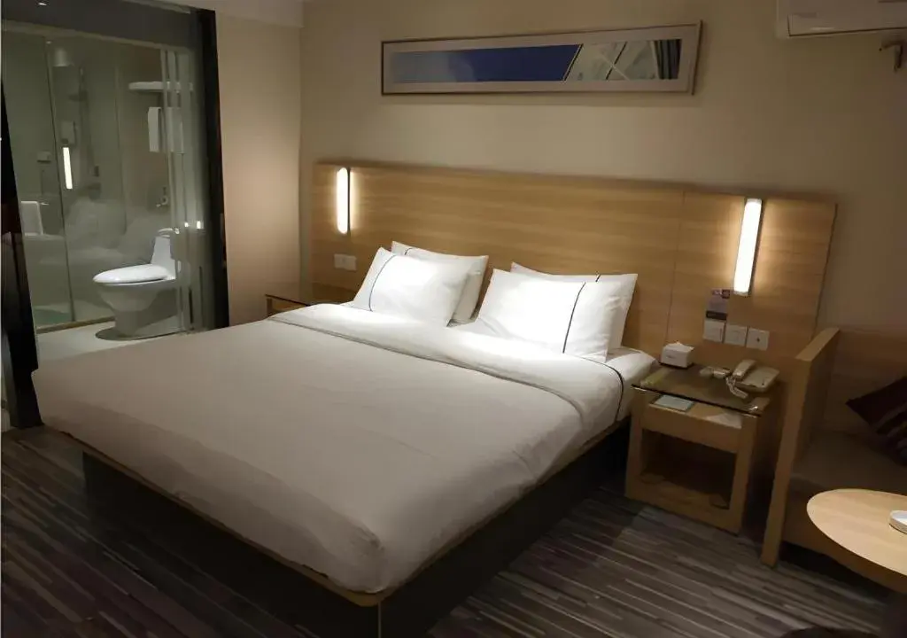 Bed in City Comfort Inn Wuhan Wangjiawan Yulong Road Metro Station Bed in City Comfort Inn Wuhan Wangjiawan Yulong Road Metro Station