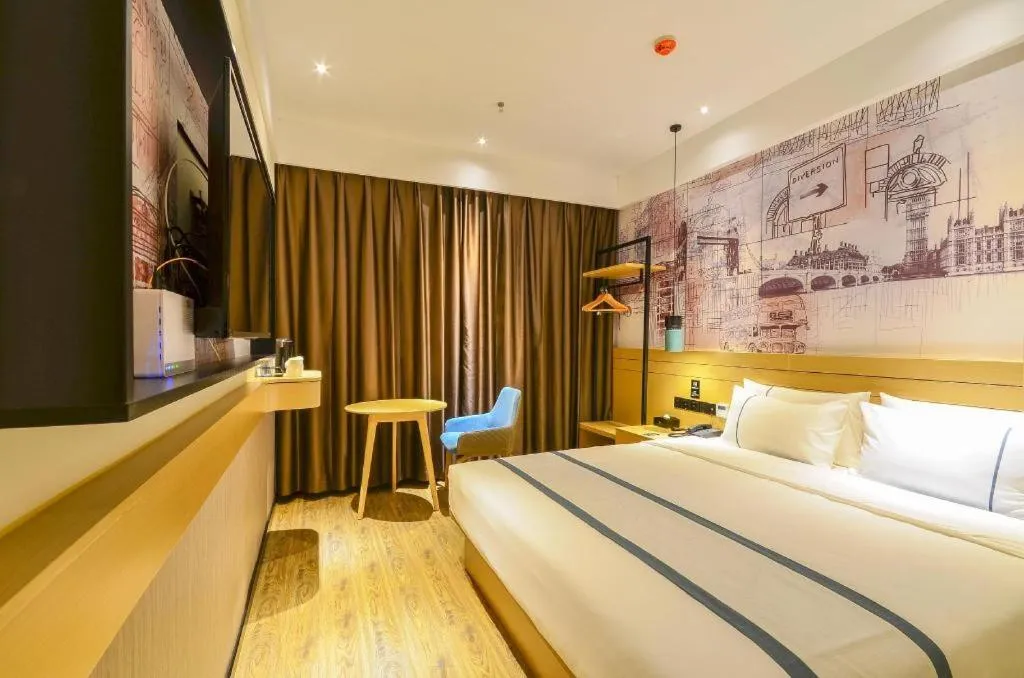 Bed in City Comfort Inn Wuhan Yuanlin Road Metro Station