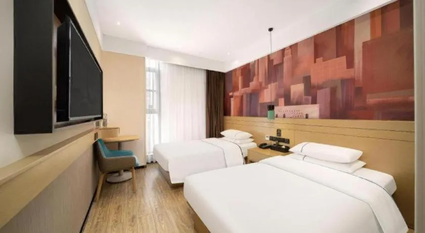 Bed in City Comfort Inn Wuhan Yuanlin Road Metro Station