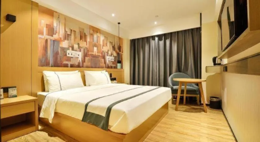 Bed in City Comfort Inn Wuhan Hankou Bei Light Rail Station